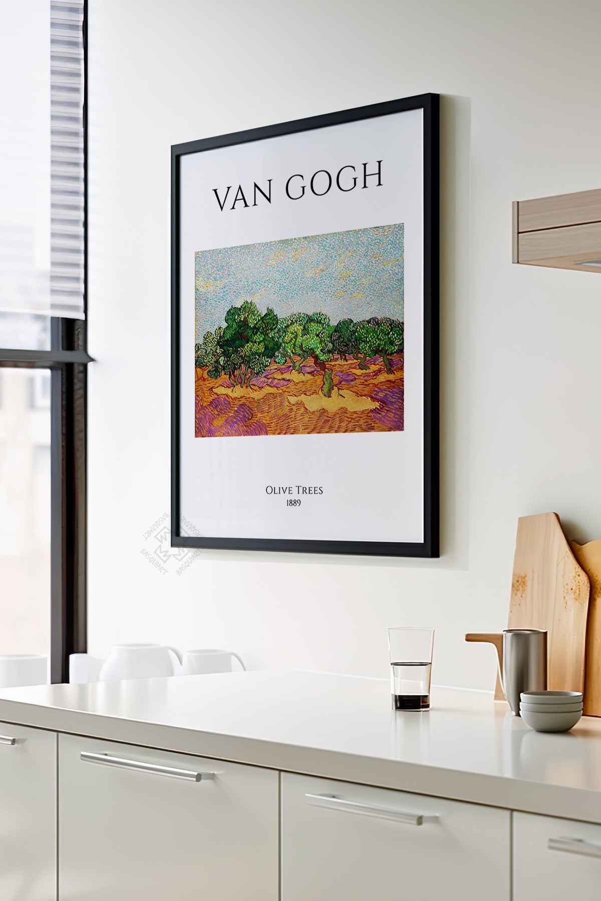 Vincent Van Gogh Serisi Siyah Çerçeveli Poster, Tablo Duvar Dekoru No:6