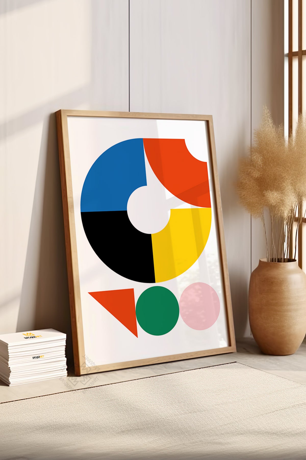 Bauhaus Serisi Ahşap Çerçeveli Poster, Tablo No:9