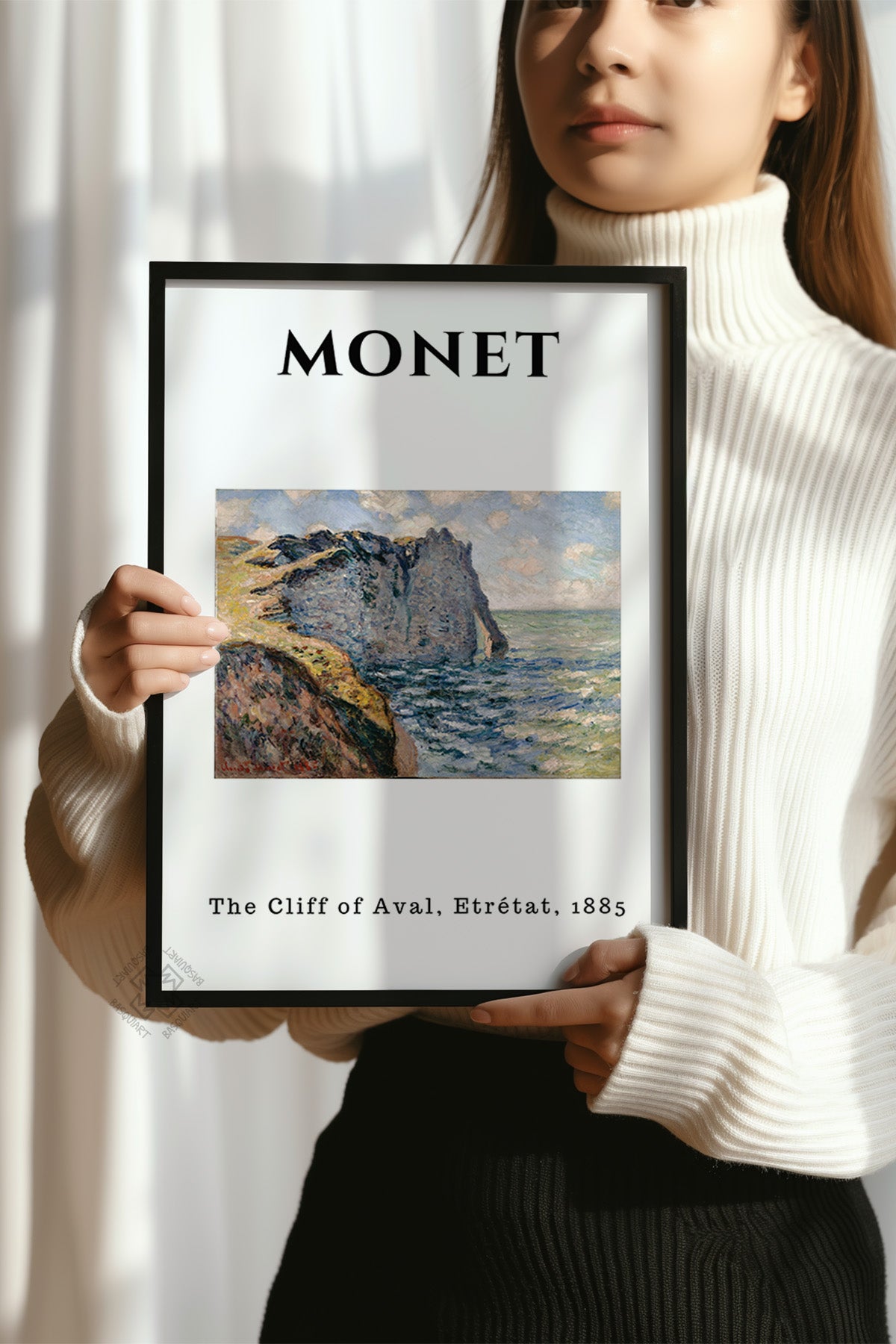 Claude Monet Serisi Siyah Çerçeveli Poster, Tablo Duvar Dekoru No:19