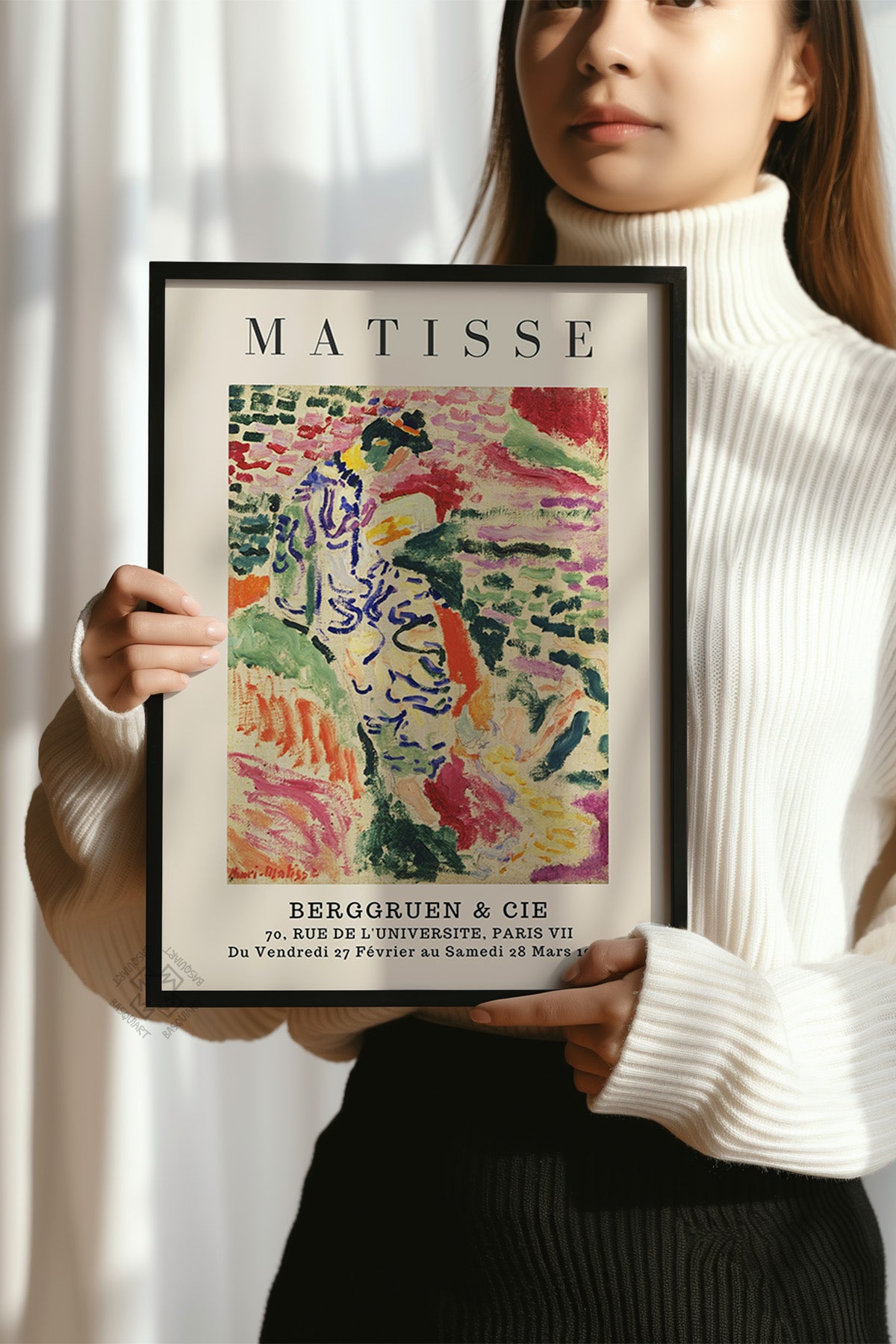 Henri Matisse Serisi Siyah Çerçeveli Poster, Tablo Duvar Dekoru No:13