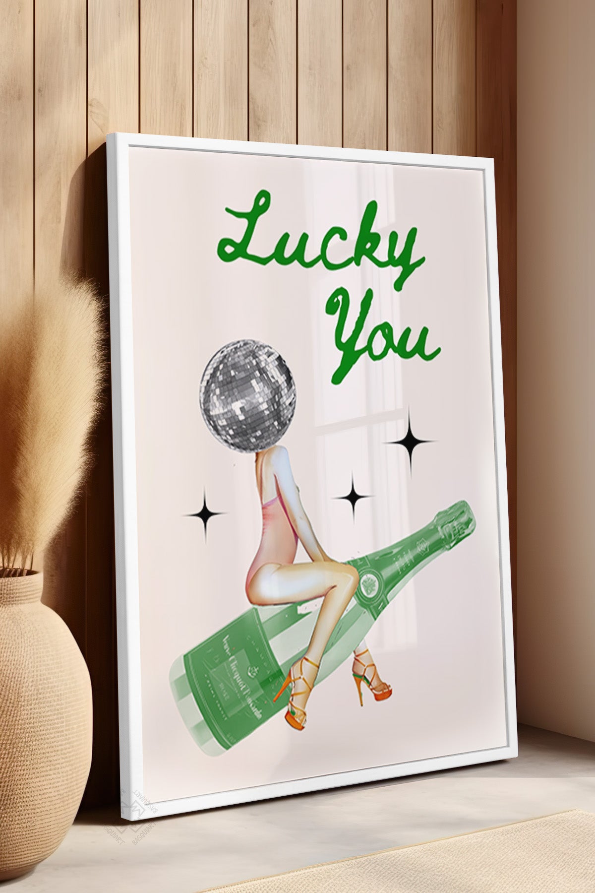 Lucky You Serisi Beyaz Çerçeveli Poster, Tablo Duvar Dekoru No:134