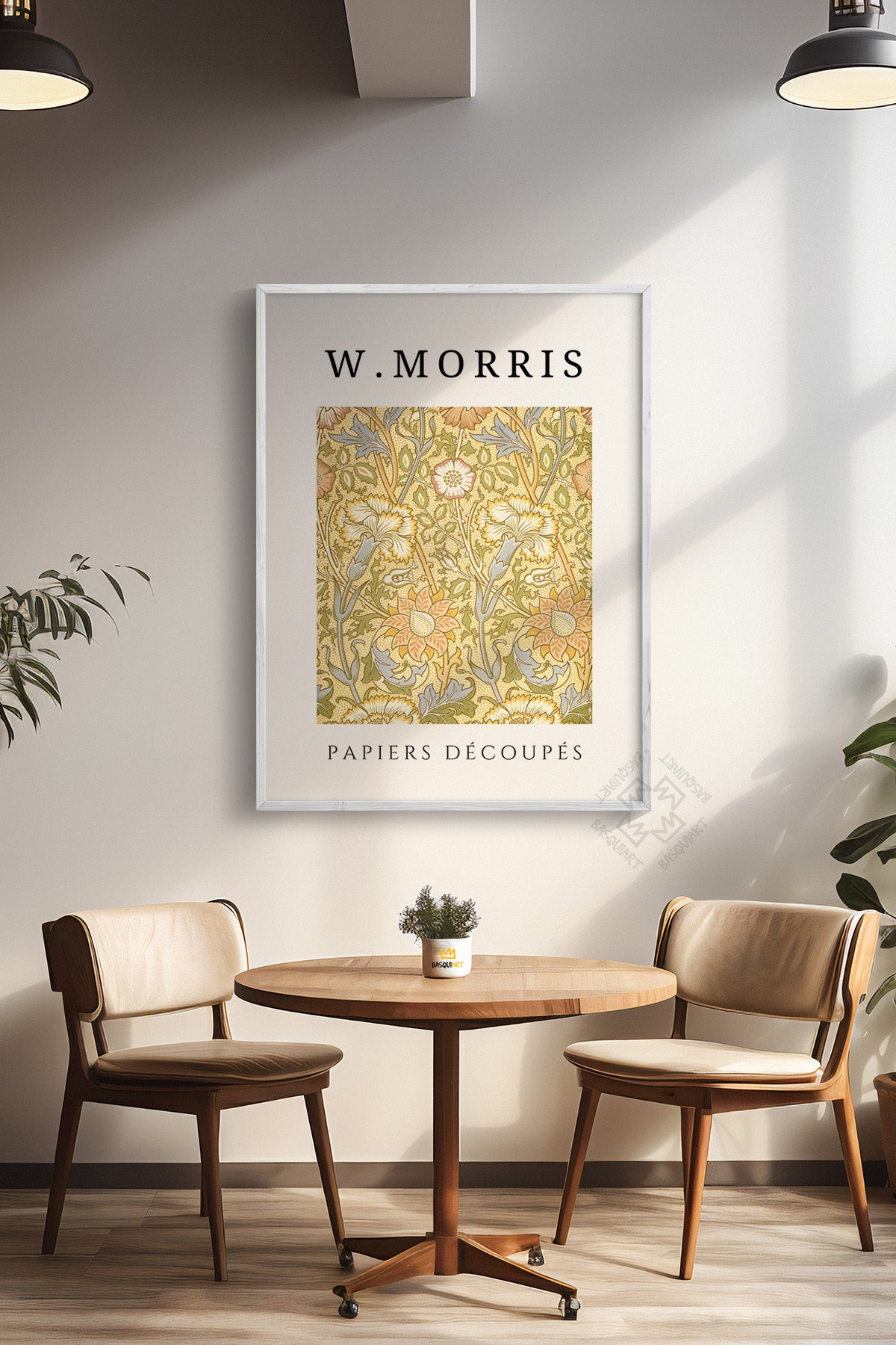 William Morris Serisi Beyaz Çerçeveli Poster, Tablo Duvar Dekoru No:9