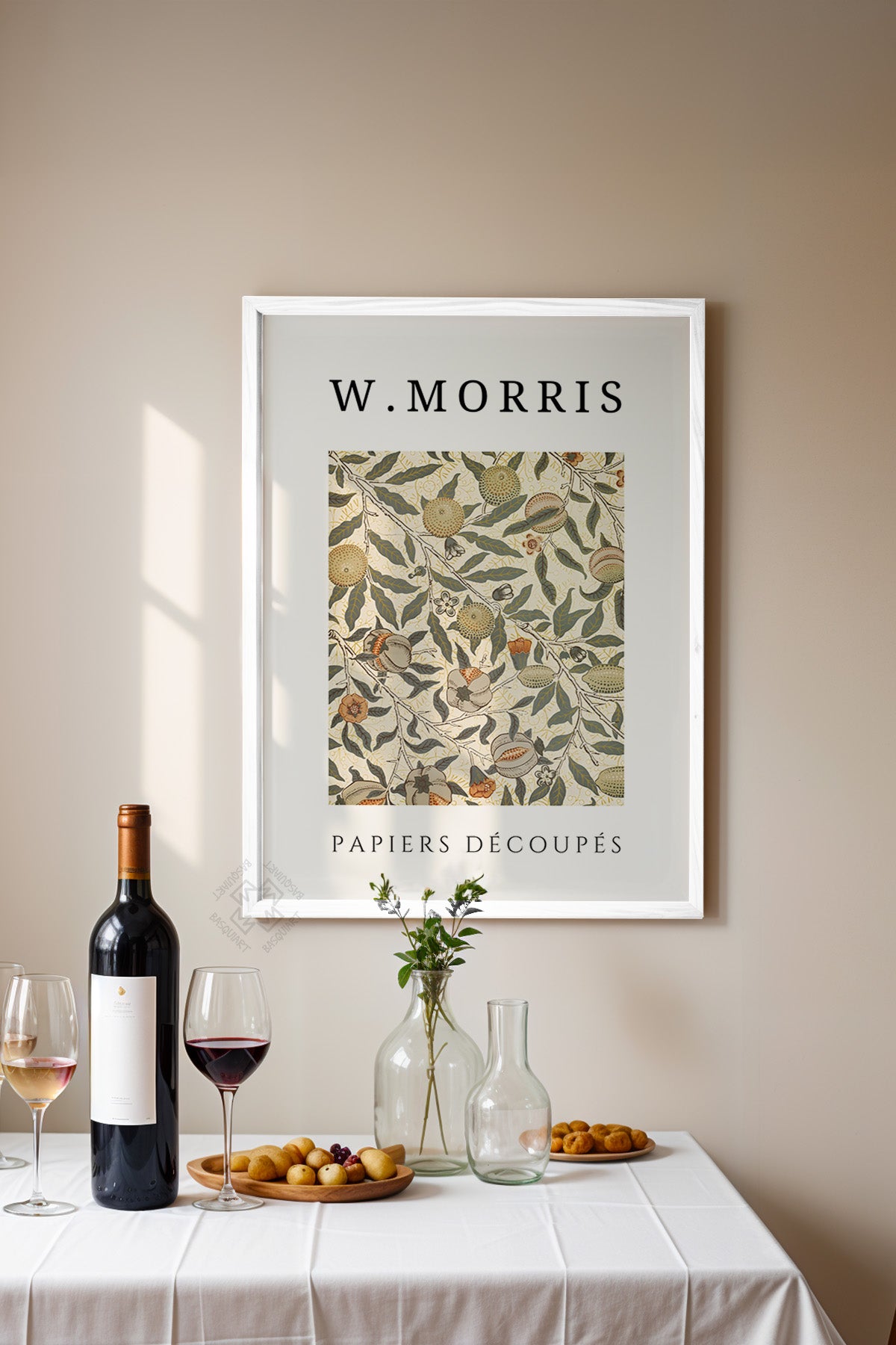 William Morris Serisi Beyaz Çerçeveli Poster, Tablo Duvar Dekoru No:6