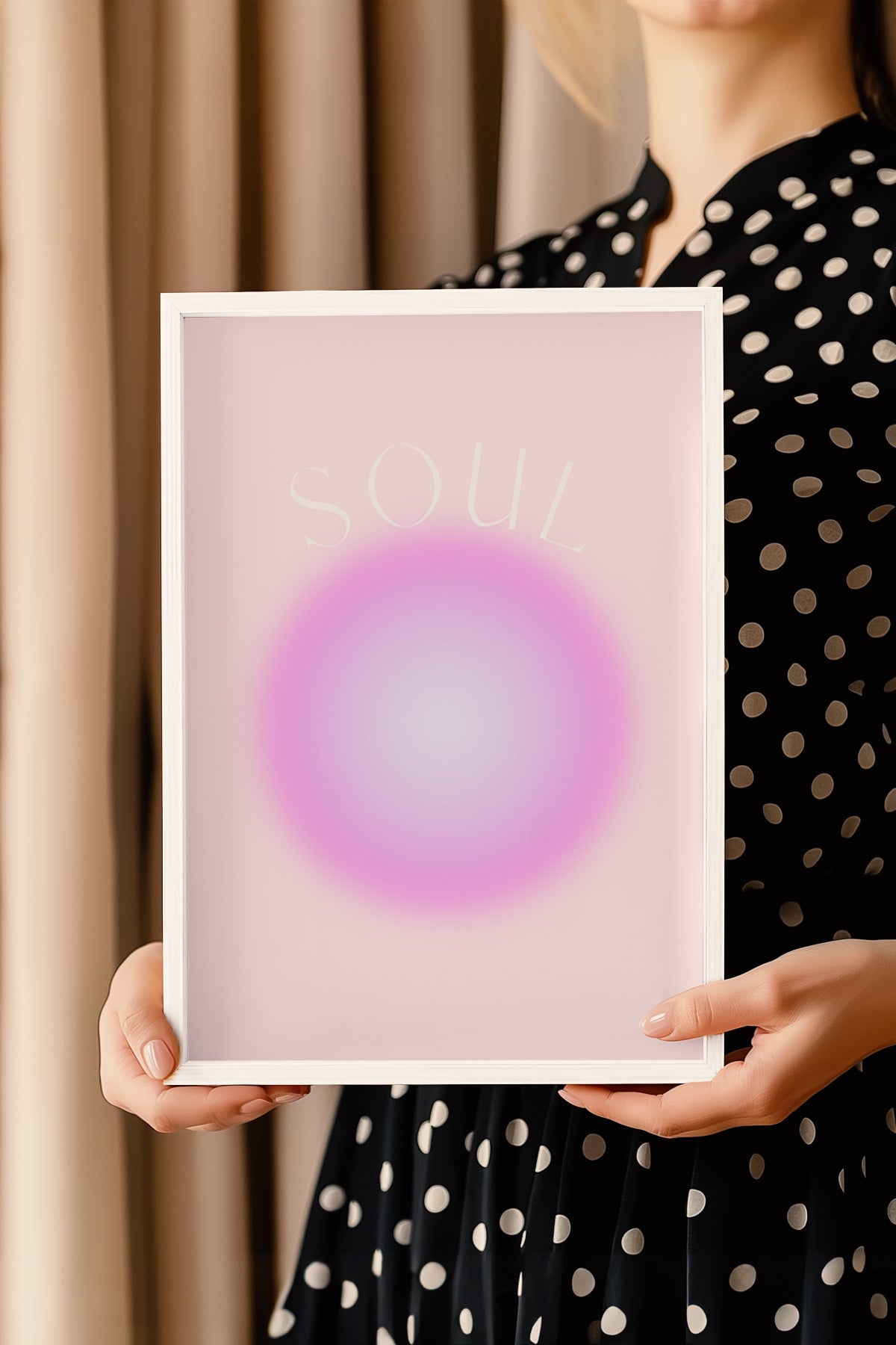 Aura Serisi Beyaz Çerçeveli Poster, Tablo No:110