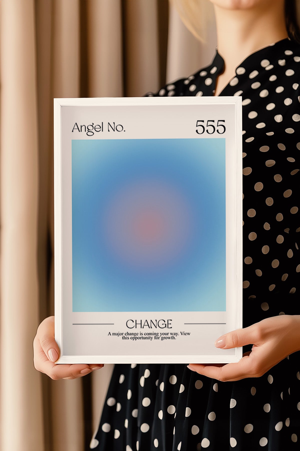 Aura Serisi Beyaz Çerçeveli Poster, Tablo No:9