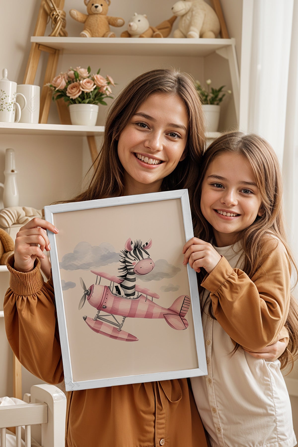 Çocuk Odası, Bebek Odası Beyaz Çerçeveli Poster, Tablo No:41