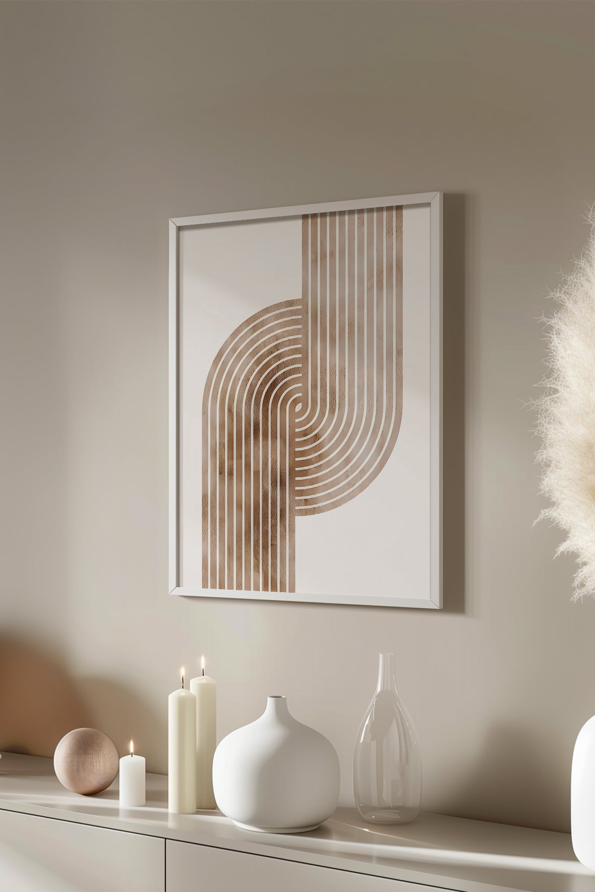 Bohemian Serisi Beyaz Çerçeveli Poster, Tablo No:37