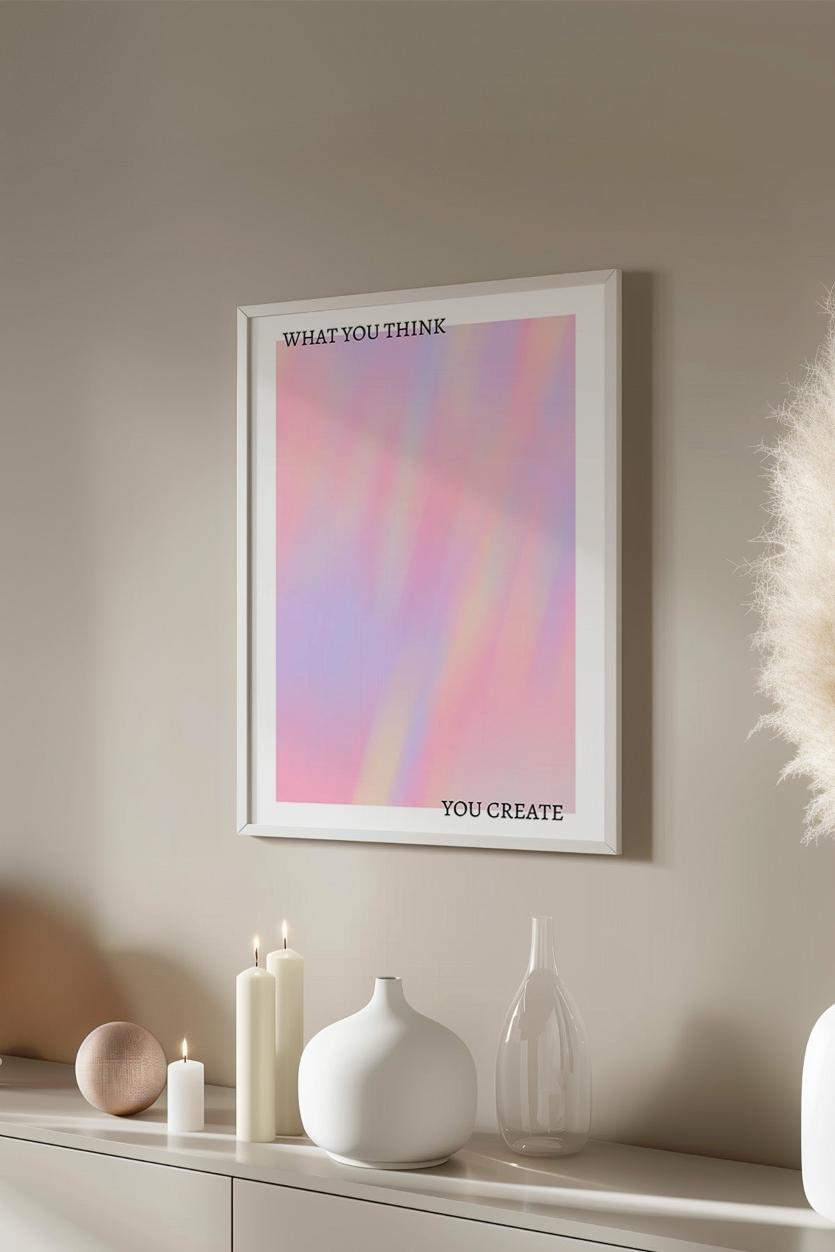 Aura Serisi Beyaz Çerçeveli Poster, Tablo No:122