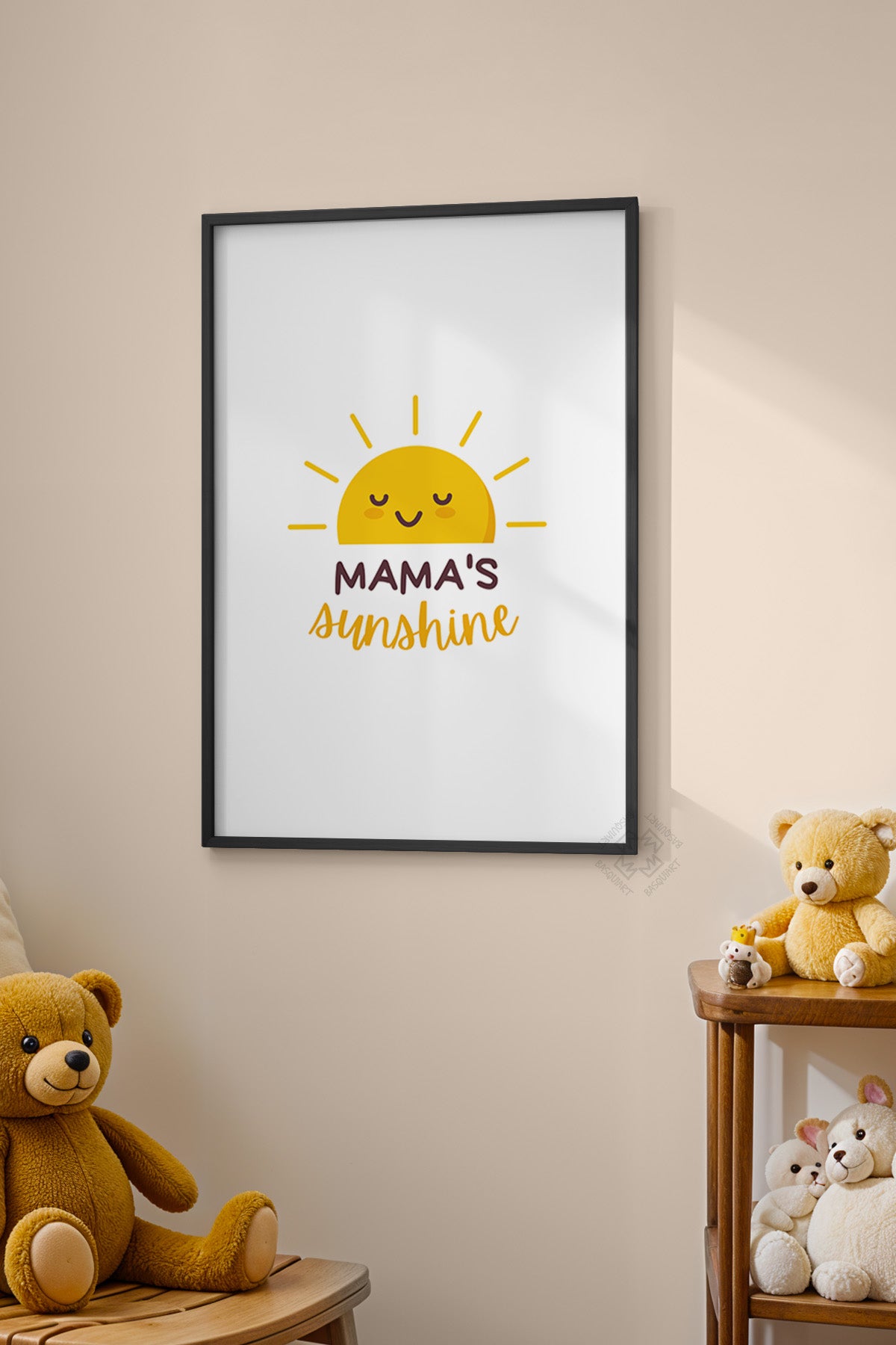 Çocuk Odası, Bebek Odası Siyah Çerçeveli Poster, Tablo No:19
