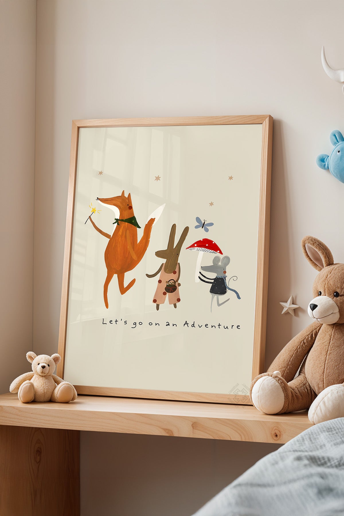 Çocuk Odası, Bebek Odası Ahşap Çerçeveli Poster, Tablo No:38