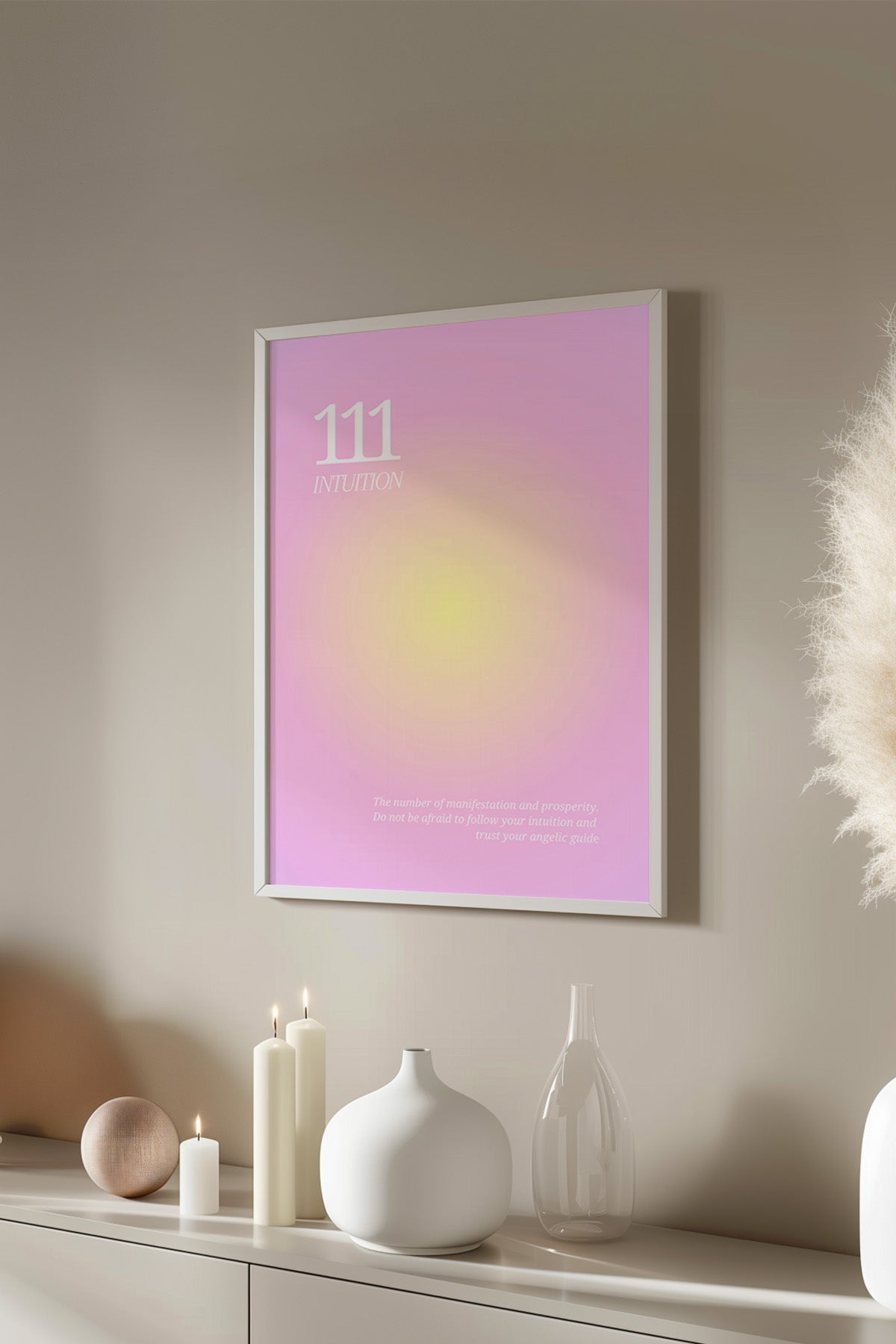 Aura Serisi Beyaz Çerçeveli Poster, Tablo No:163