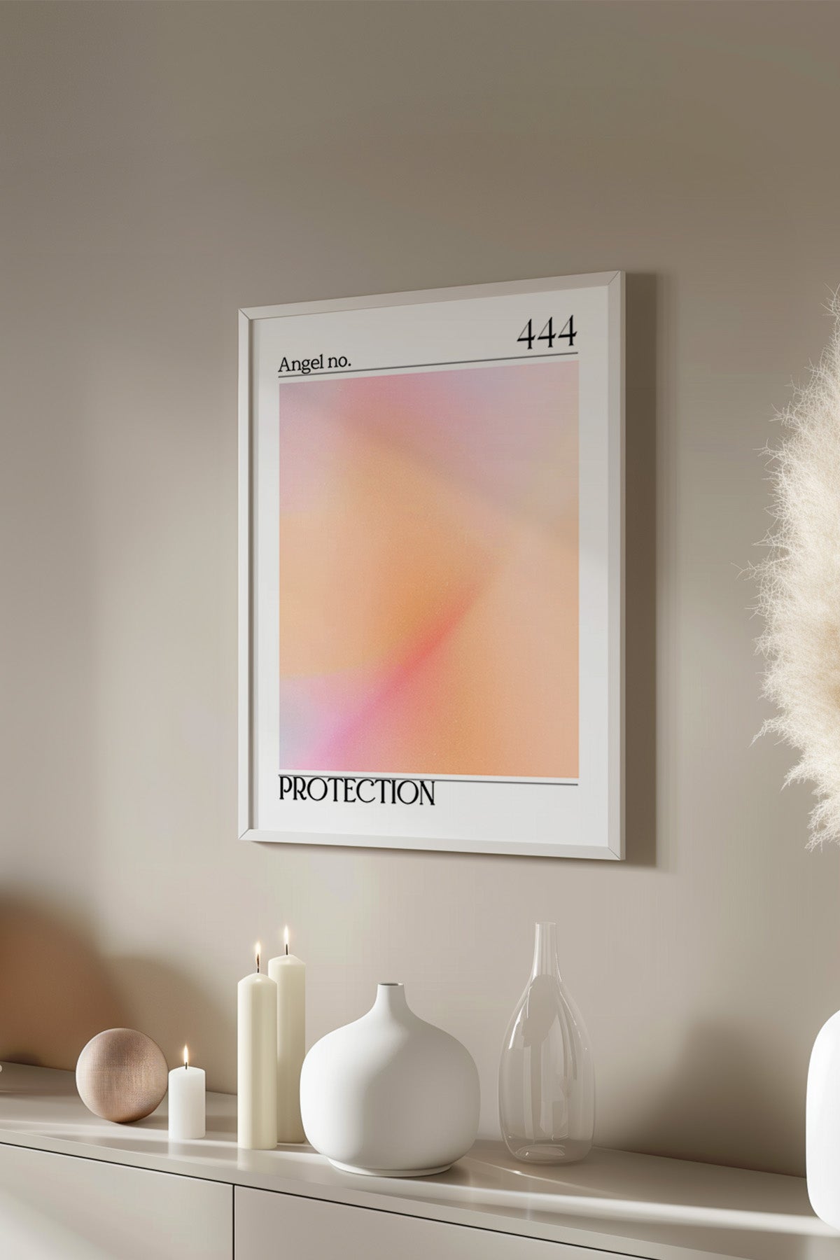 Aura Serisi Beyaz Çerçeveli Poster, Tablo No:73