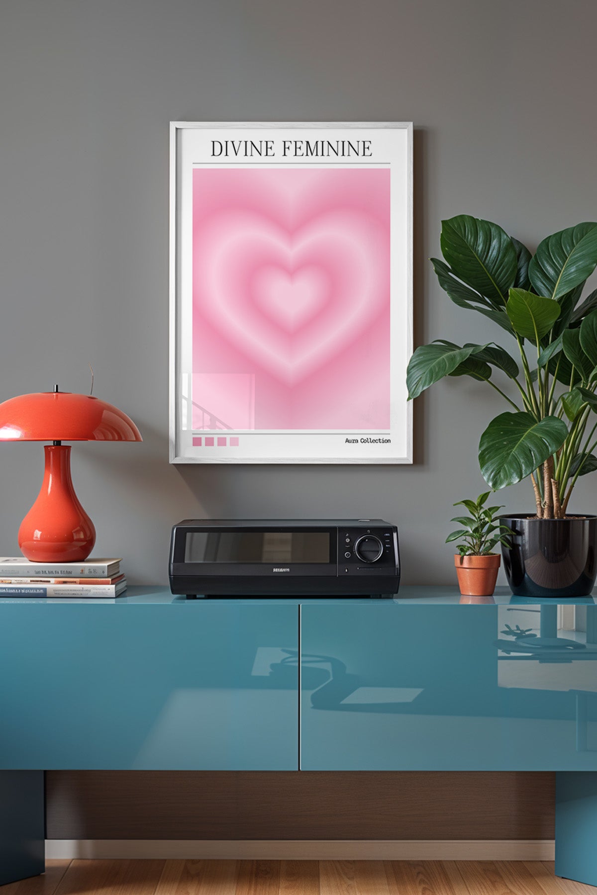 Aura Serisi Beyaz Çerçeveli Poster, Tablo No:134