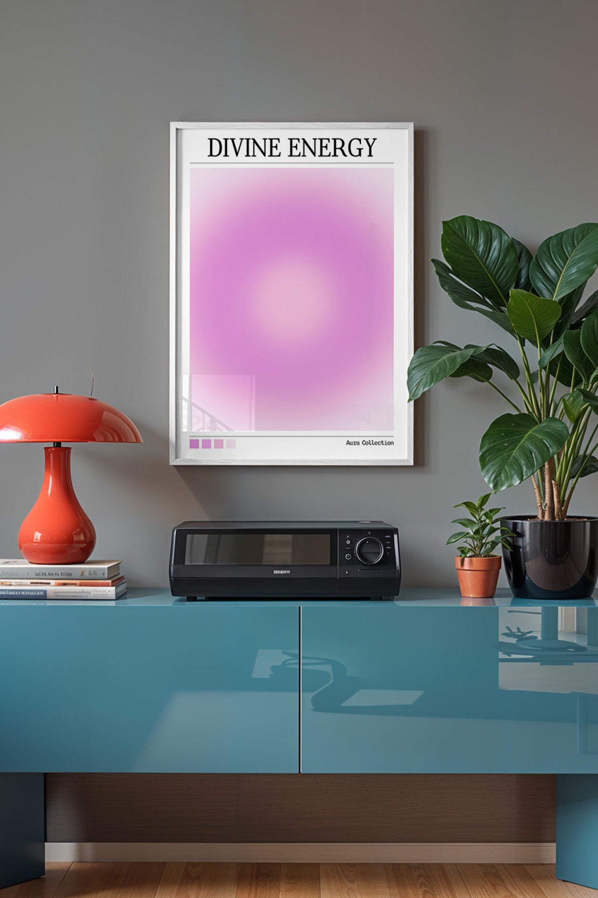 Aura Serisi Beyaz Çerçeveli Poster, Tablo No:137