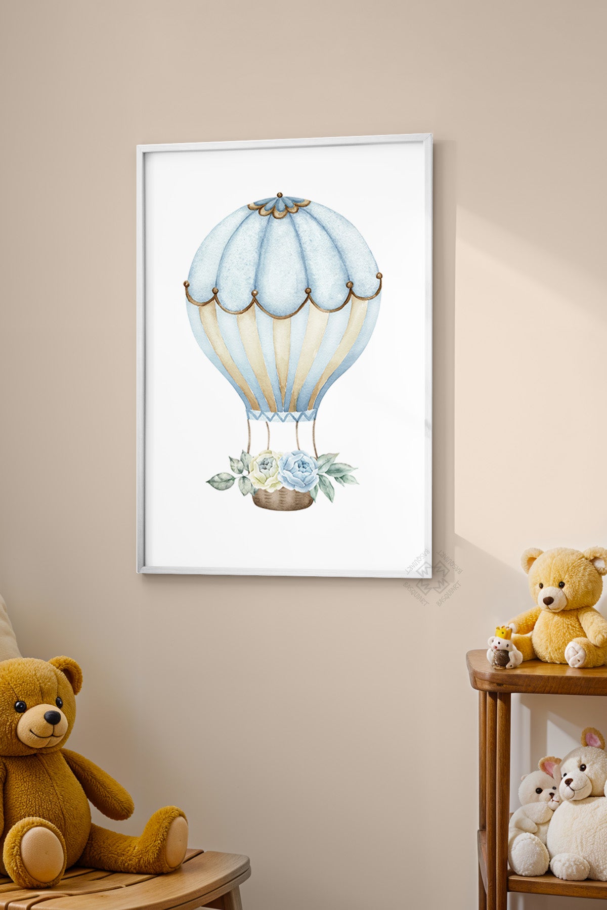 Çocuk Odası, Bebek Odası Beyaz Çerçeveli Poster, Tablo No:6