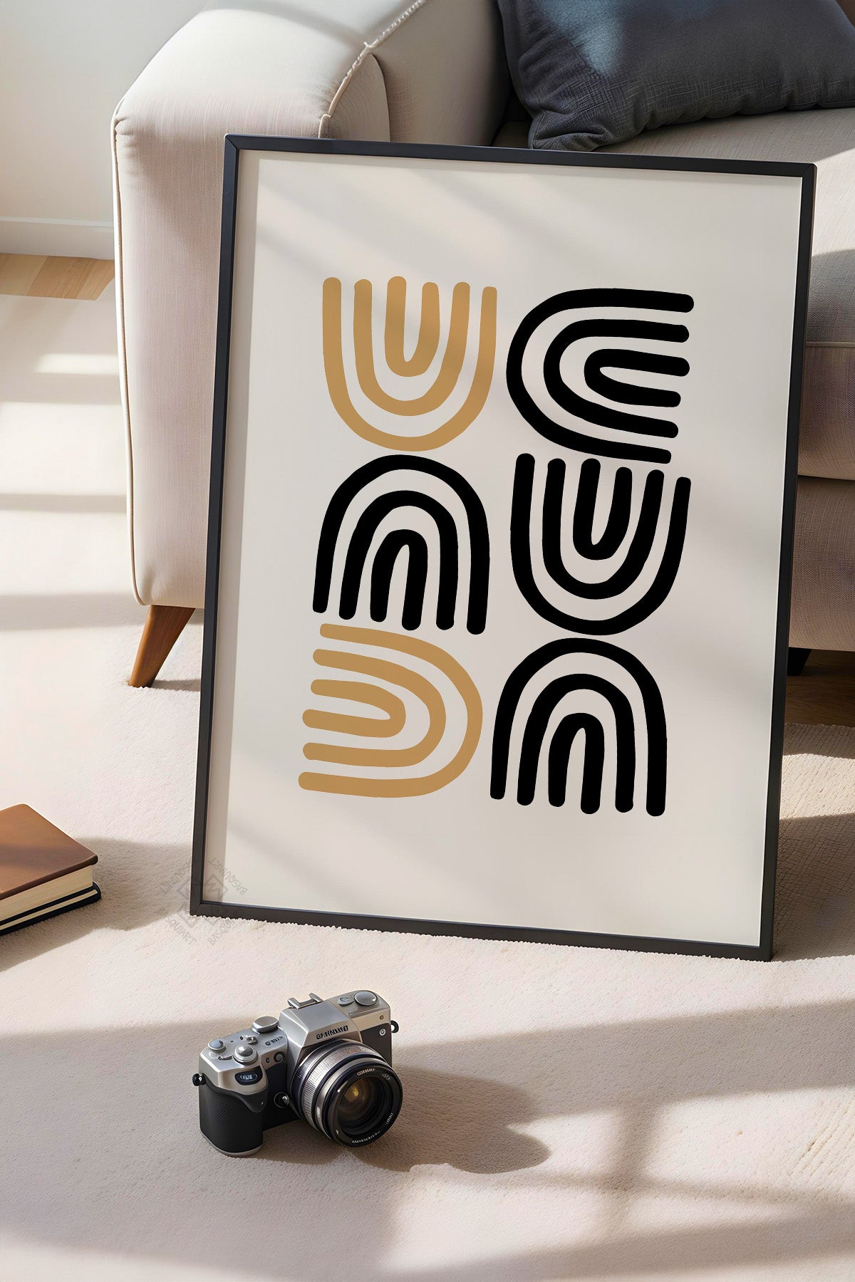 Bauhaus Serisi Siyah Çerçeveli Poster, Tablo No:106