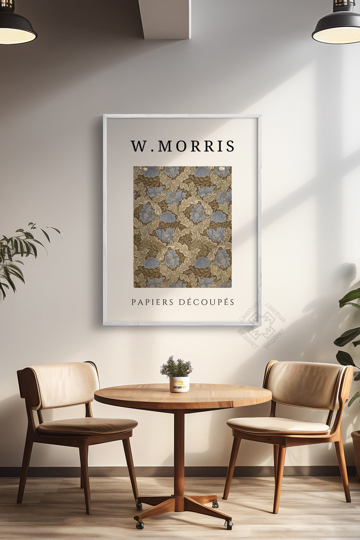 William Morris Serisi Beyaz Çerçeveli Poster, Tablo Duvar Dekoru No:7