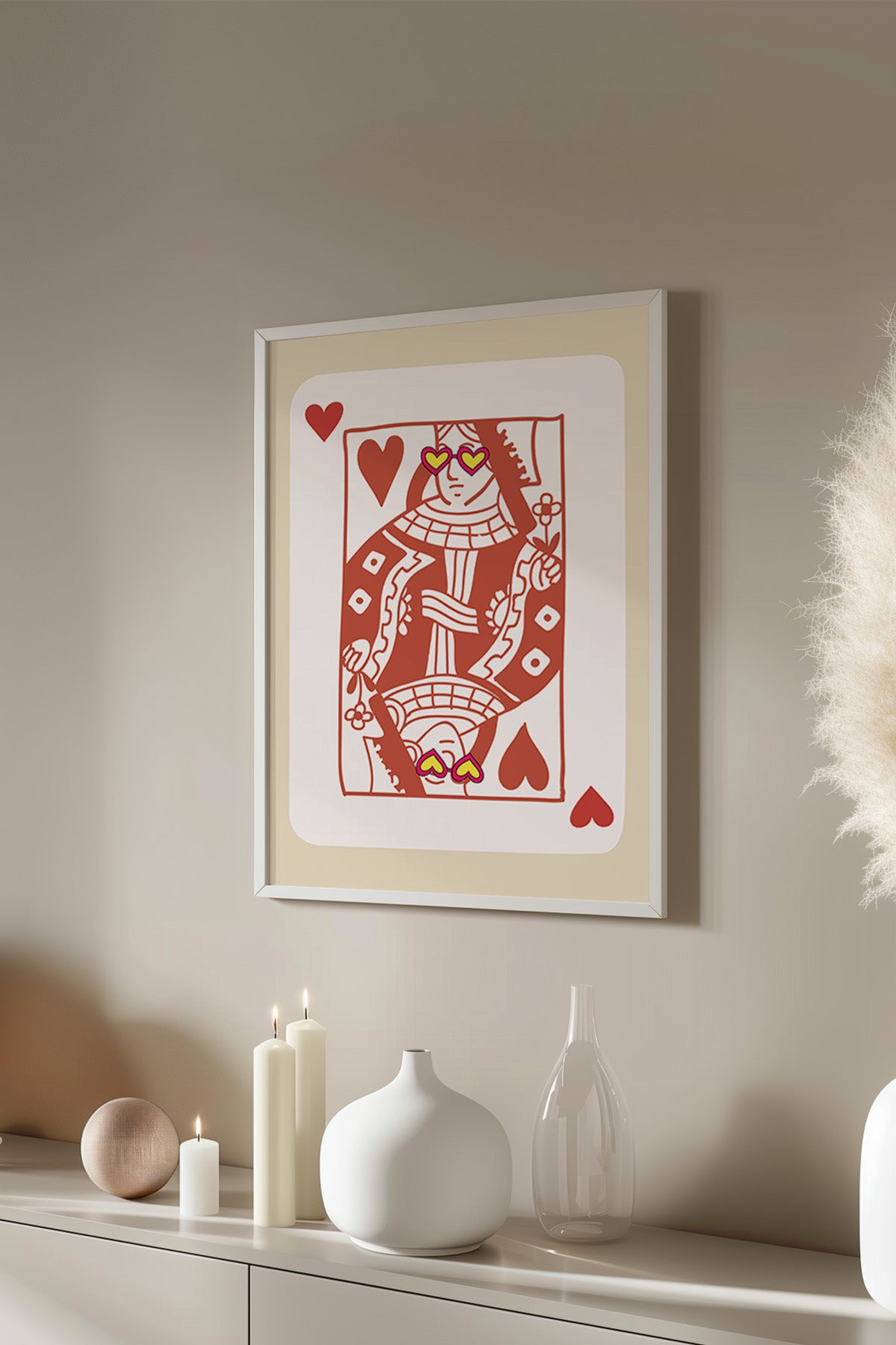 Lucky You Serisi Beyaz Çerçeveli Poster, Tablo Duvar Dekoru No:67