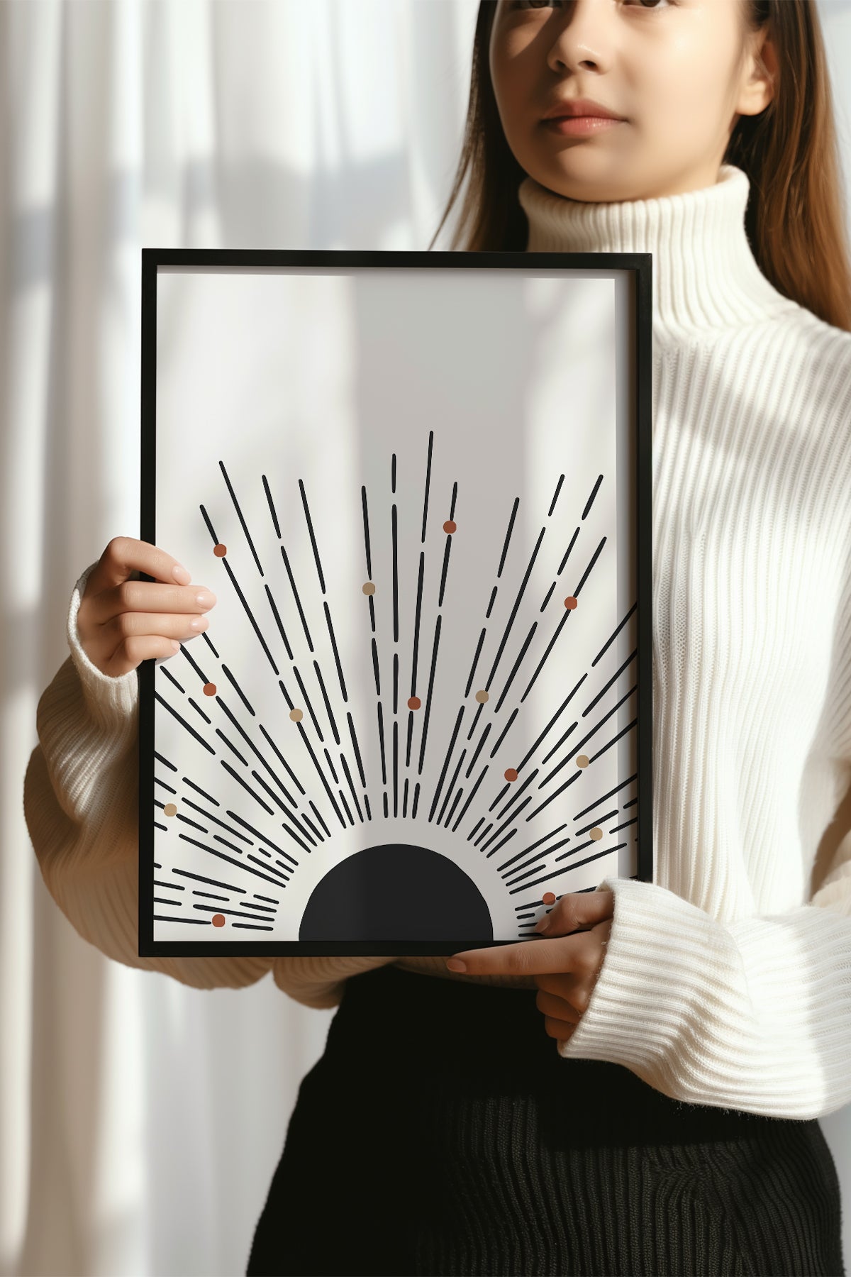 Bohemian Serisi Siyah Çerçeveli Poster, Tablo No:6