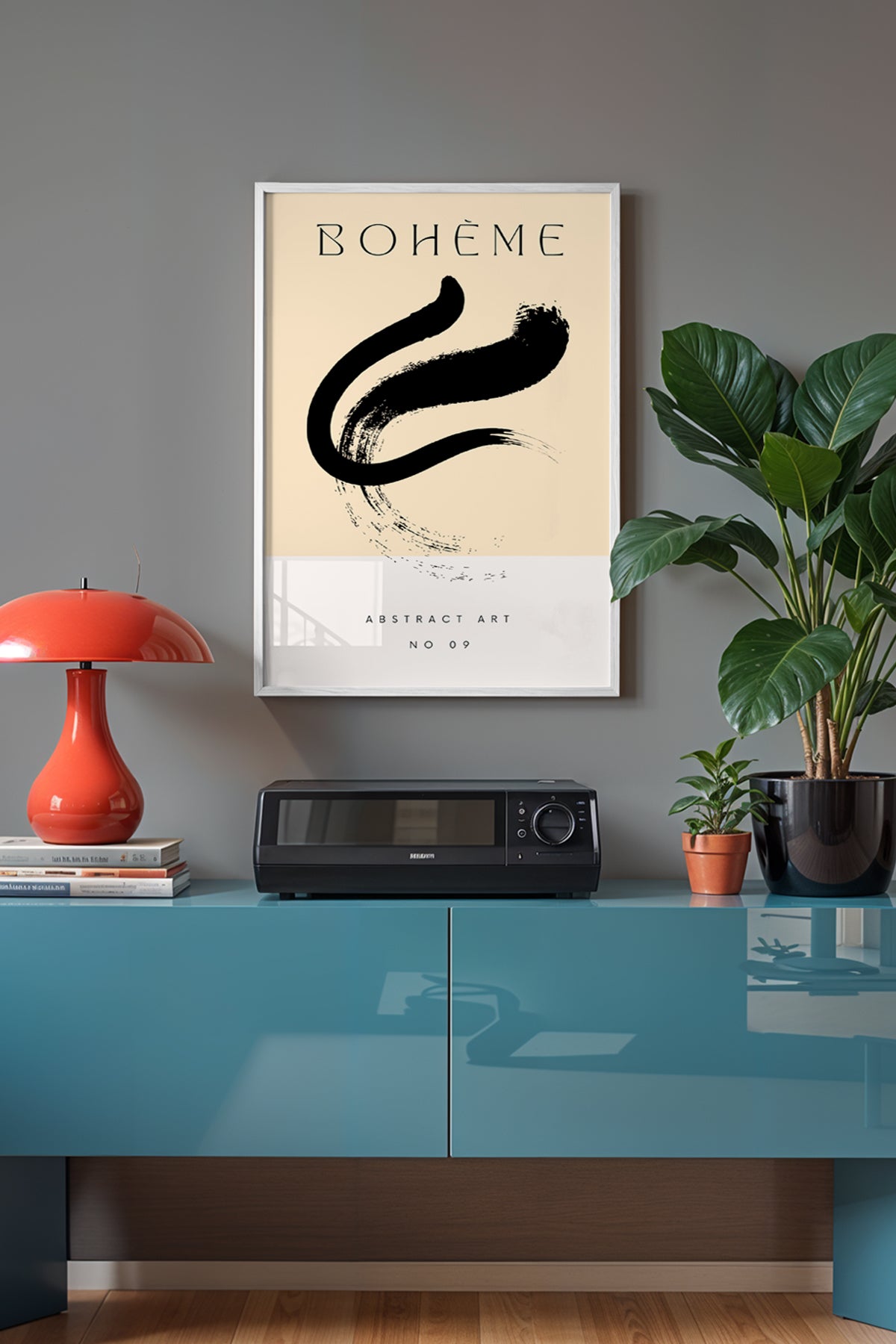 Bohemian Serisi Beyaz Çerçeveli Poster, Tablo No:133
