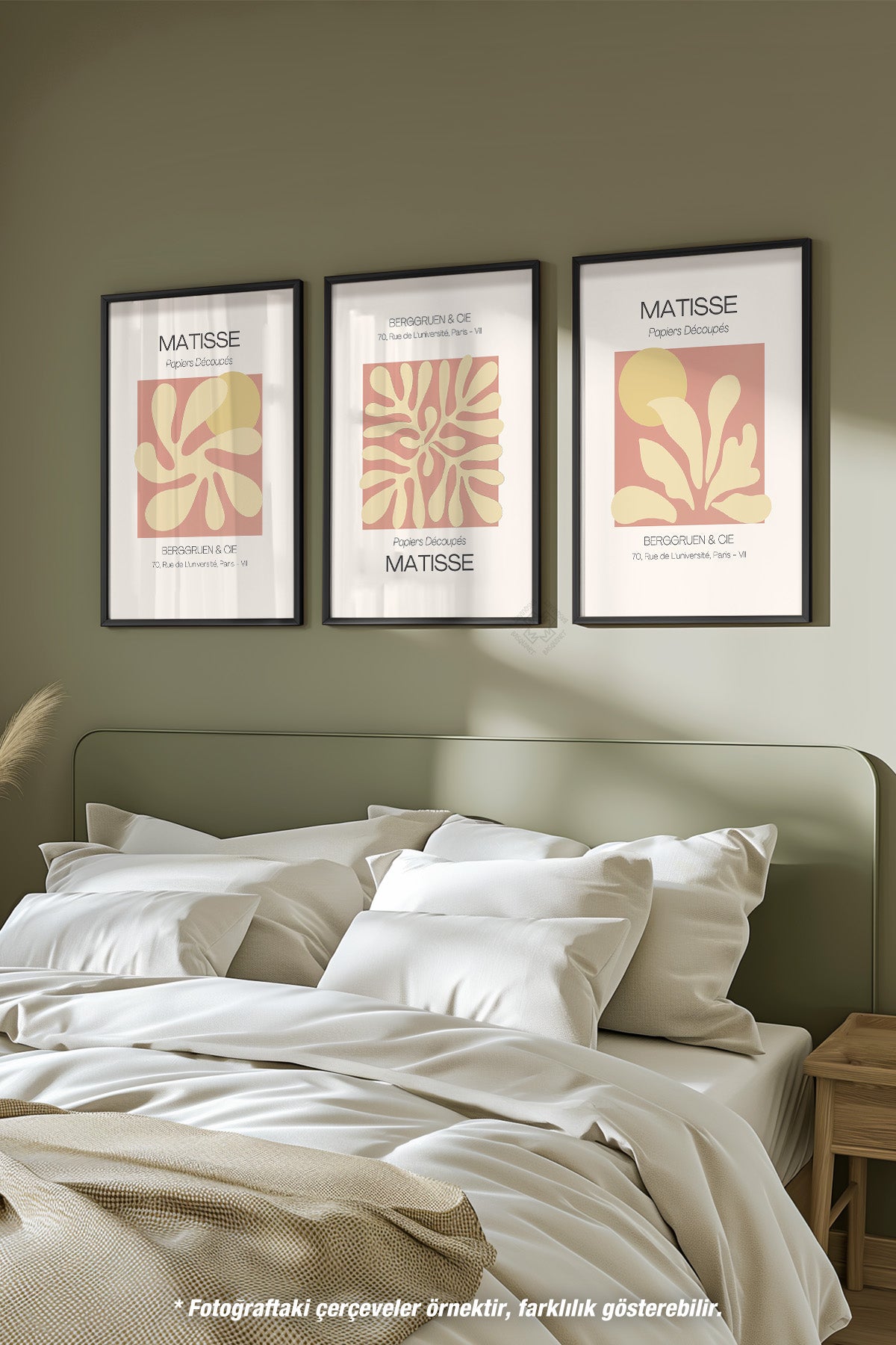 Dekoratif Matisse 3'lü Siyah Çerçeveli Poster, Tablo Seti No:36