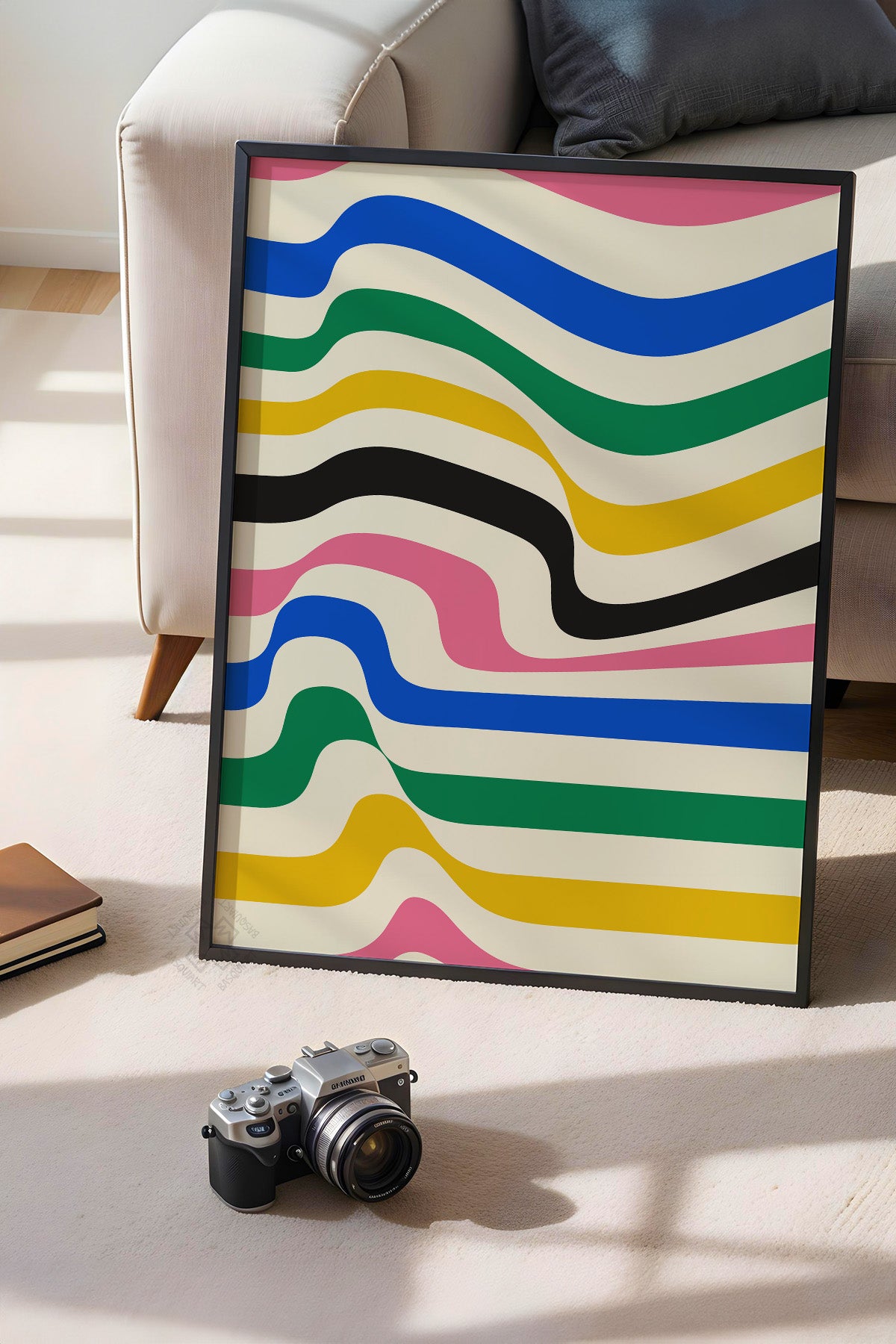 Bauhaus Serisi Siyah Çerçeveli Poster, Tablo No:36