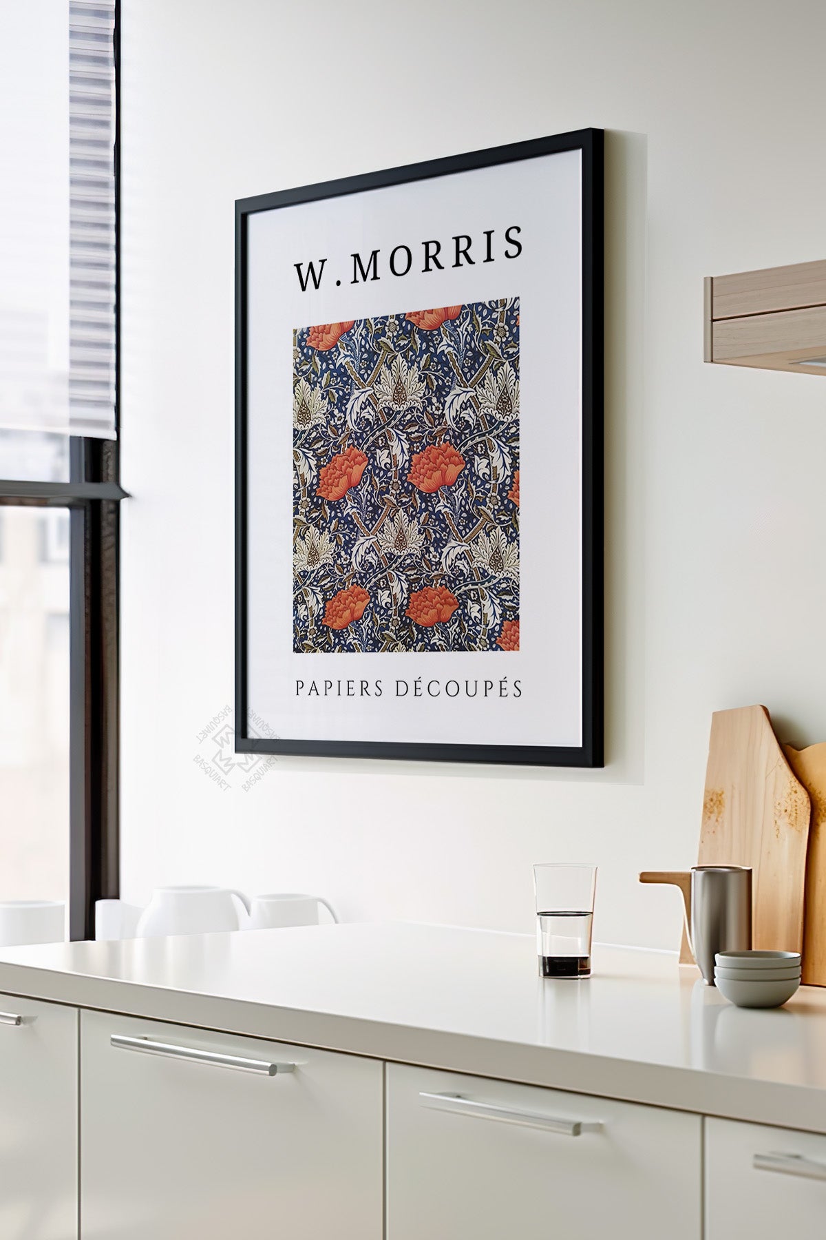 William Morris Serisi Siyah Çerçeveli Poster, Tablo Duvar Dekoru No:8