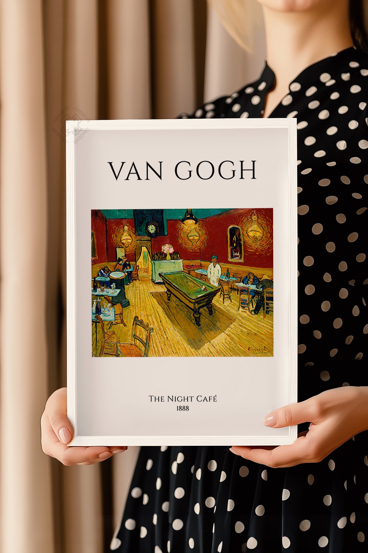 Vincent Van Gogh Serisi Beyaz Çerçeveli Poster, Tablo Duvar Dekoru No:14