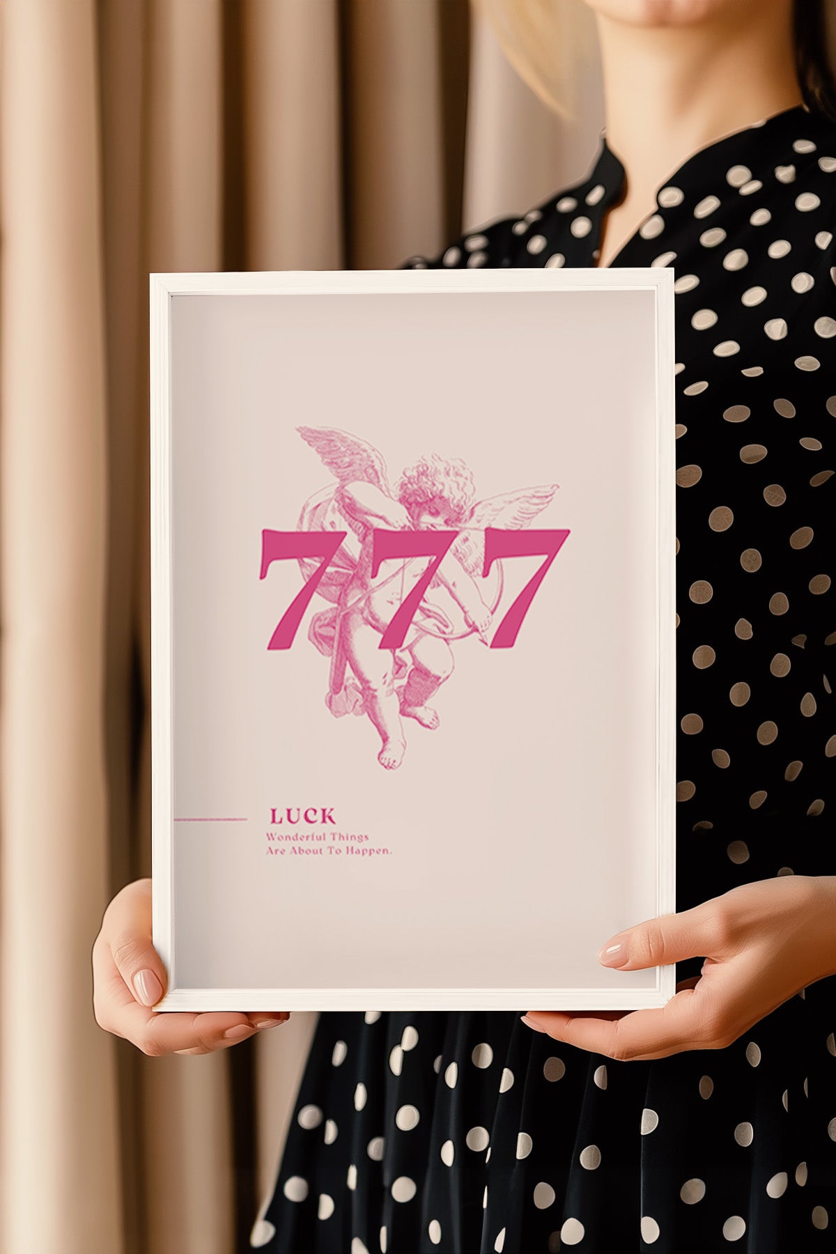 Lucky You Serisi Beyaz Çerçeveli Poster, Tablo Duvar Dekoru No:46