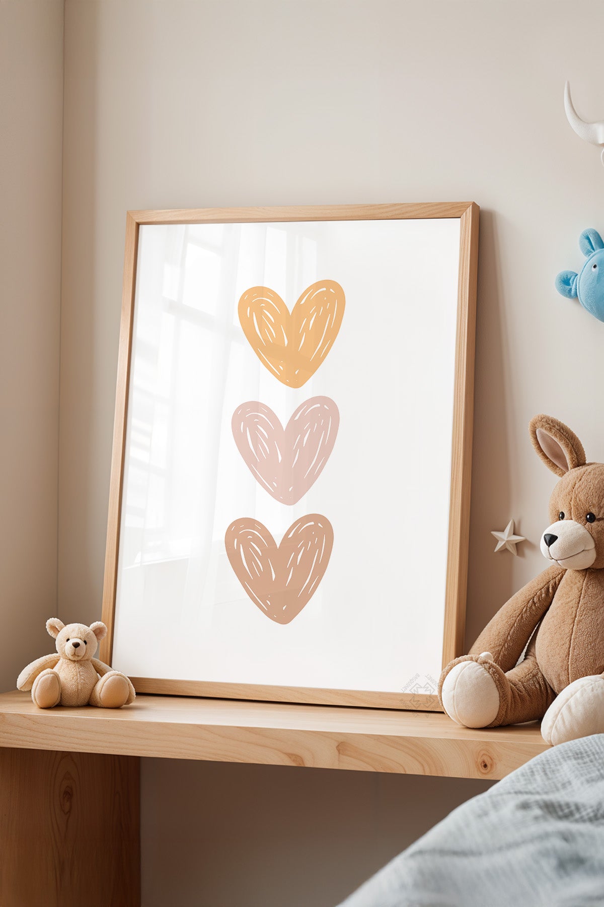 Çocuk Odası, Bebek Odası Ahşap Çerçeveli Poster, Tablo No:11