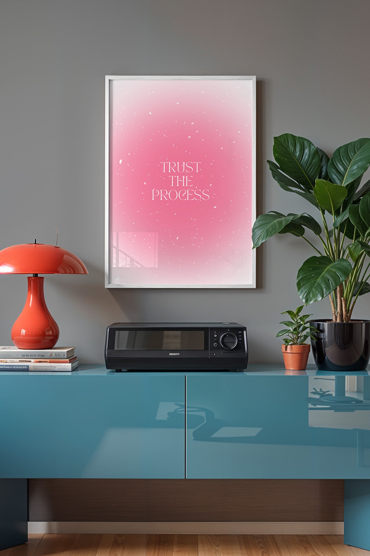Aura Serisi Beyaz Çerçeveli Poster, Tablo No:104