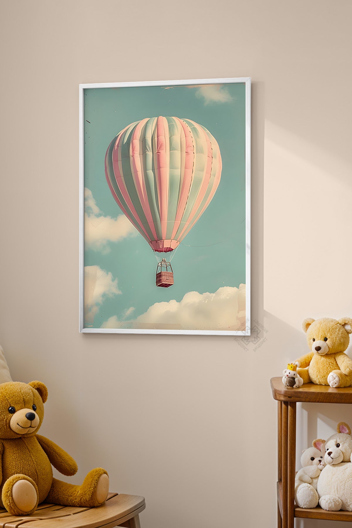 Çocuk Odası, Bebek Odası Beyaz Çerçeveli Poster, Tablo No:88