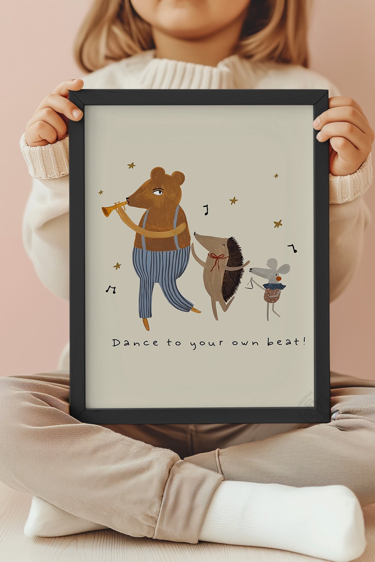 Çocuk Odası, Bebek Odası Siyah Çerçeveli Poster, Tablo No:39