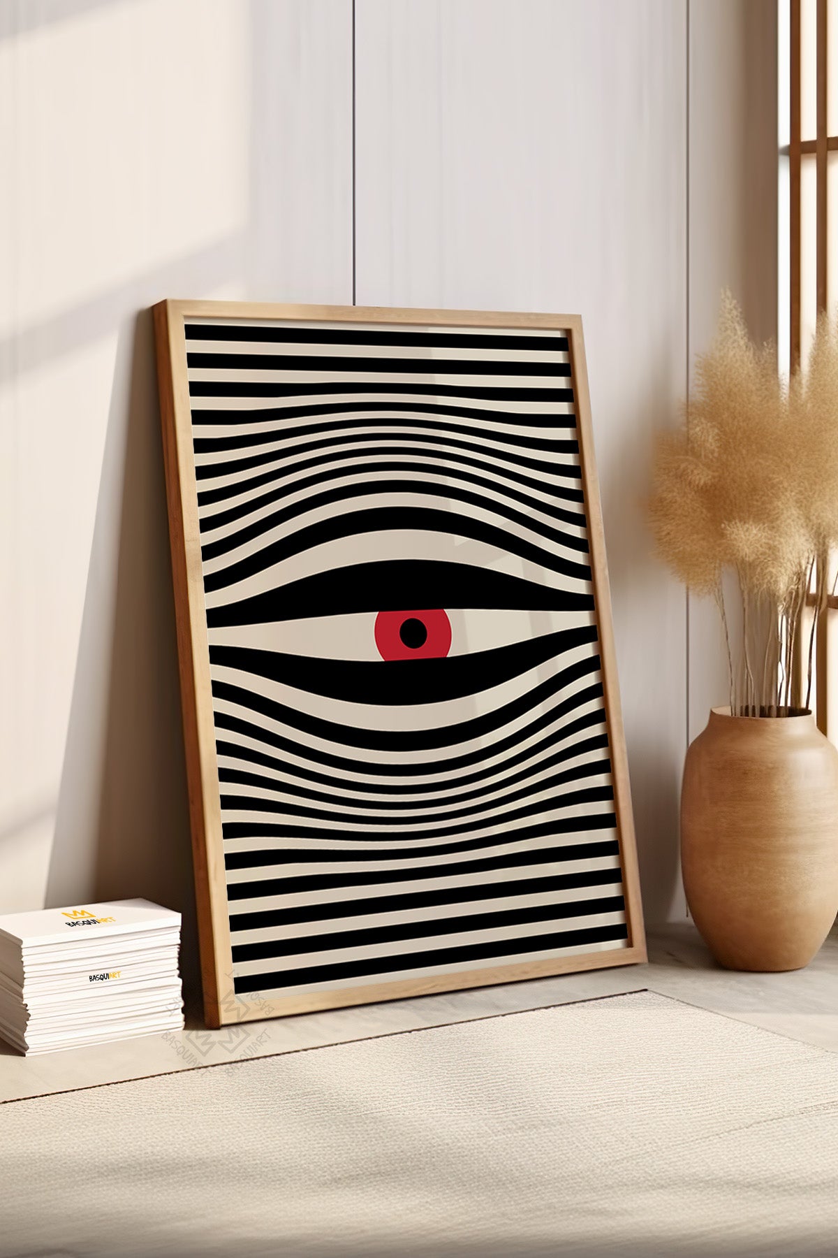 Bauhaus Serisi Ahşap Çerçeveli Poster, Tablo No:33