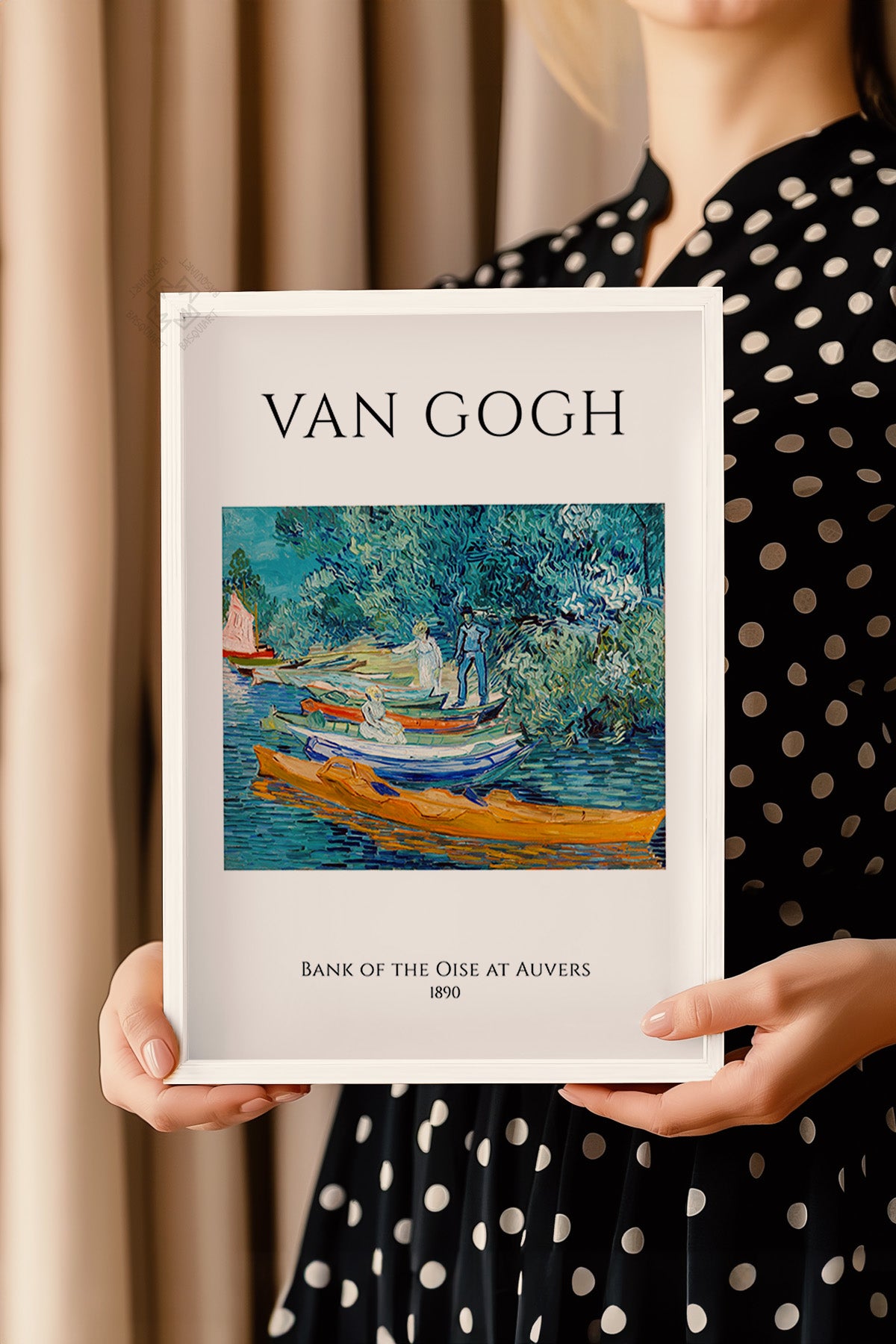 Vincent Van Gogh Serisi Beyaz Çerçeveli Poster, Tablo Duvar Dekoru No:10