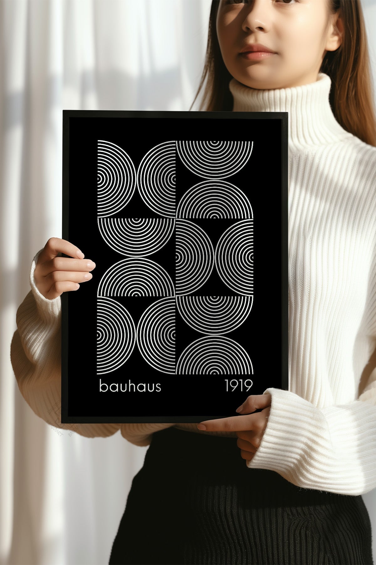 Bauhaus Serisi Siyah Çerçeveli Poster, Tablo No:41