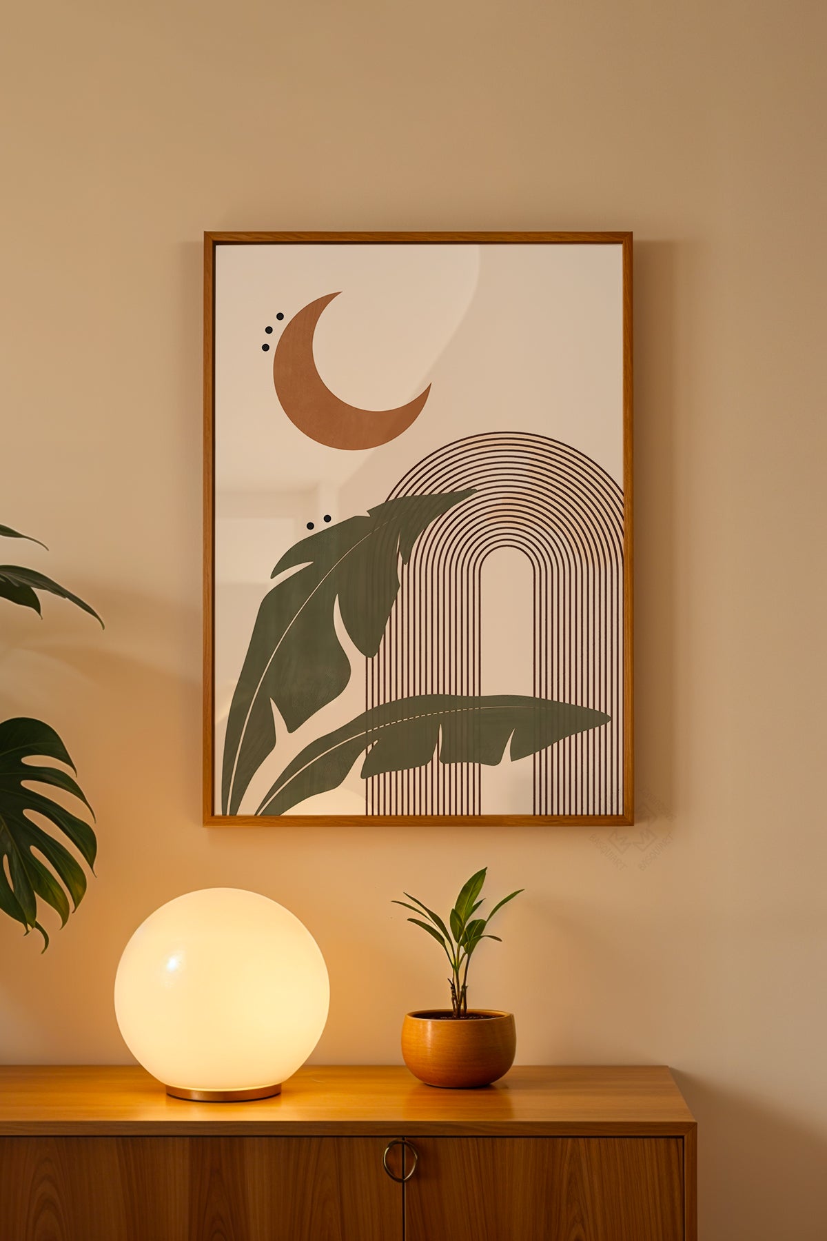 Bohemian Serisi Ahşap Çerçeveli Poster, Tablo No:42
