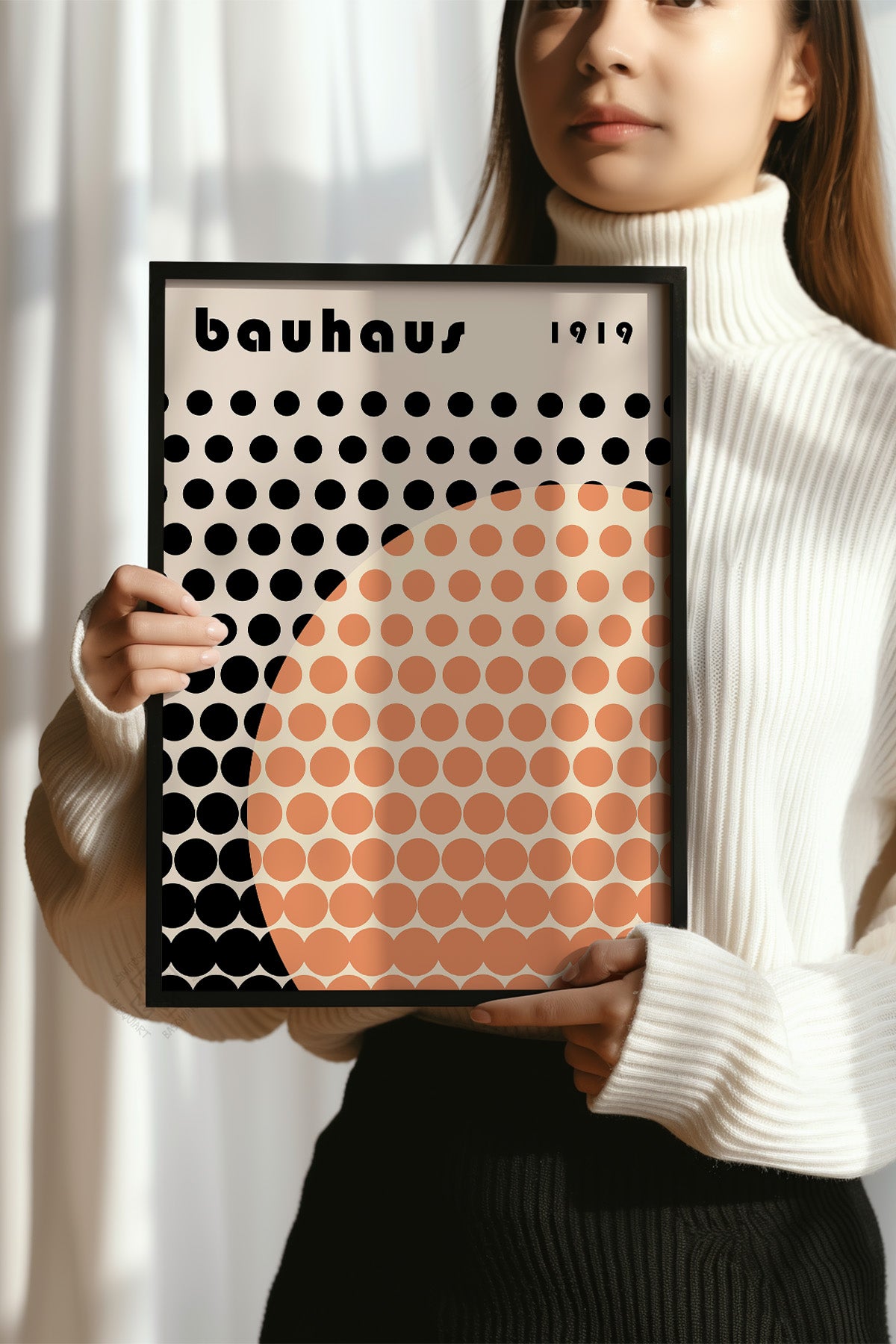 Bauhaus Serisi Siyah Çerçeveli Poster, Tablo No:71