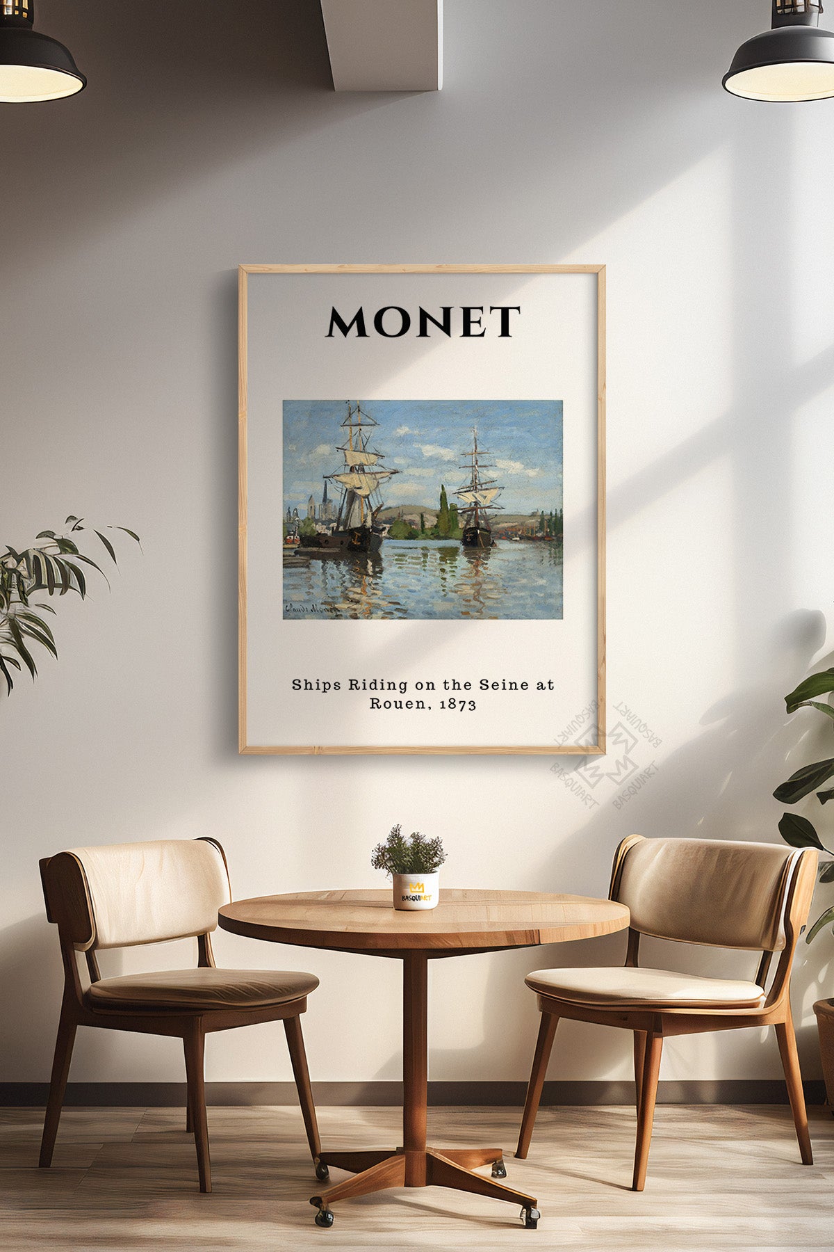 Claude Monet Serisi Ahşap Çerçeveli Poster, Tablo Duvar Dekoru No:24