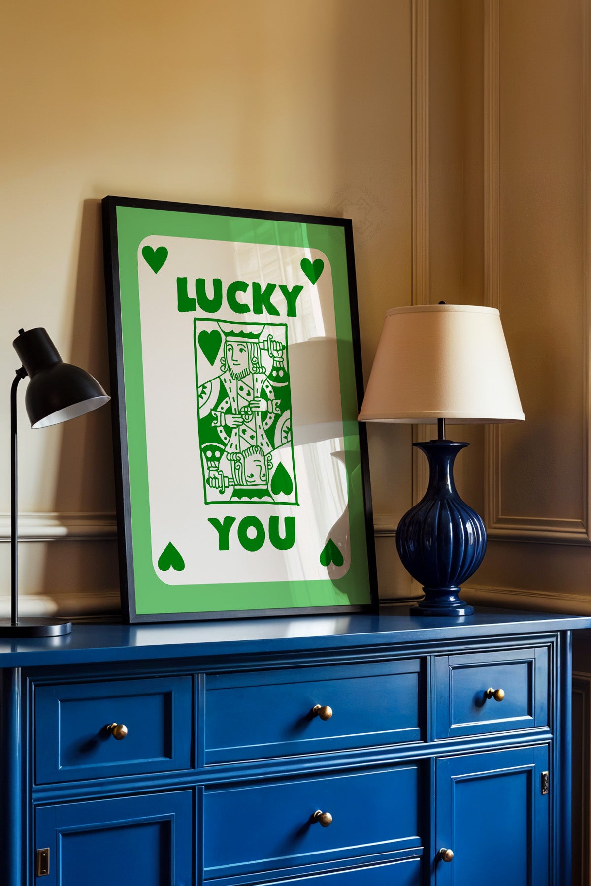 Lucky You Serisi Siyah Çerçeveli Poster, Tablo Duvar Dekoru No:128
