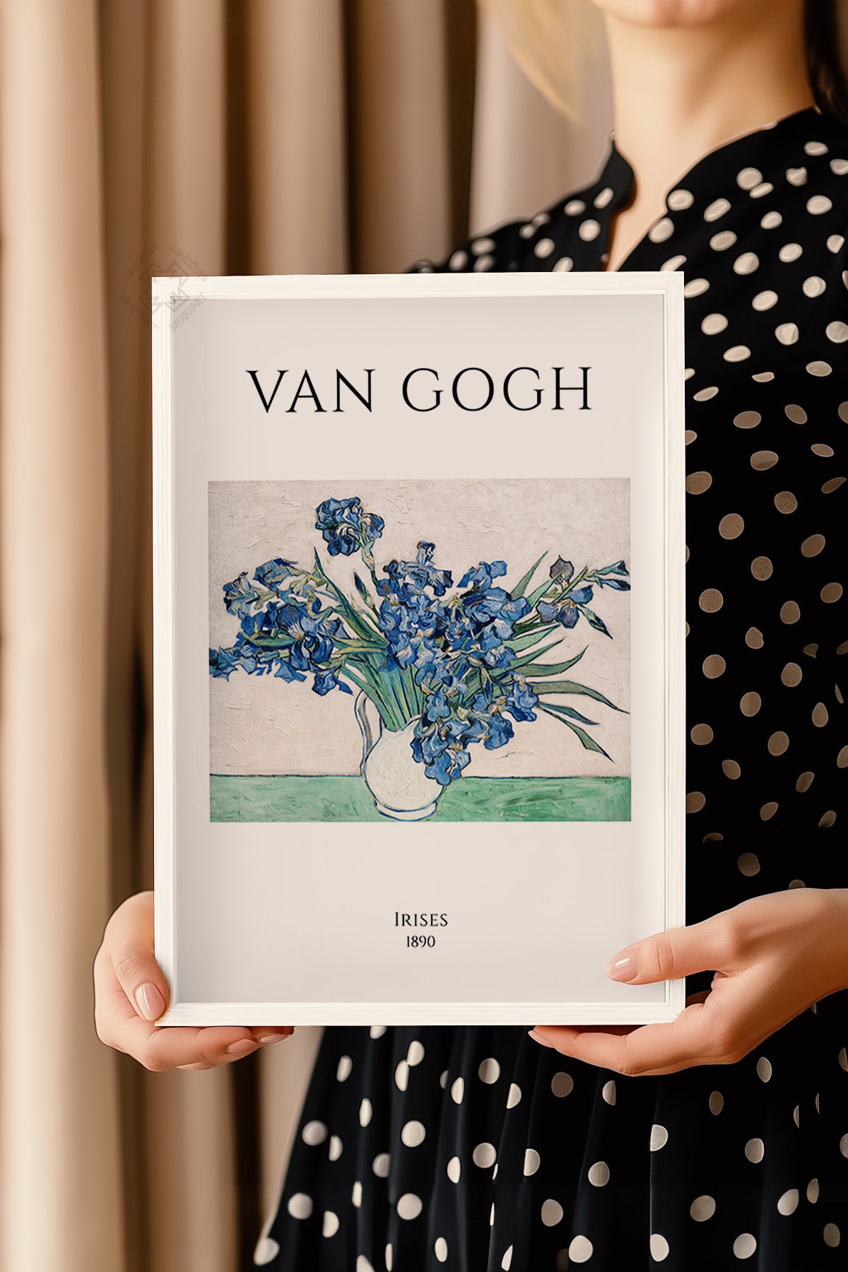Vincent Van Gogh Serisi Beyaz Çerçeveli Poster, Tablo Duvar Dekoru No:3