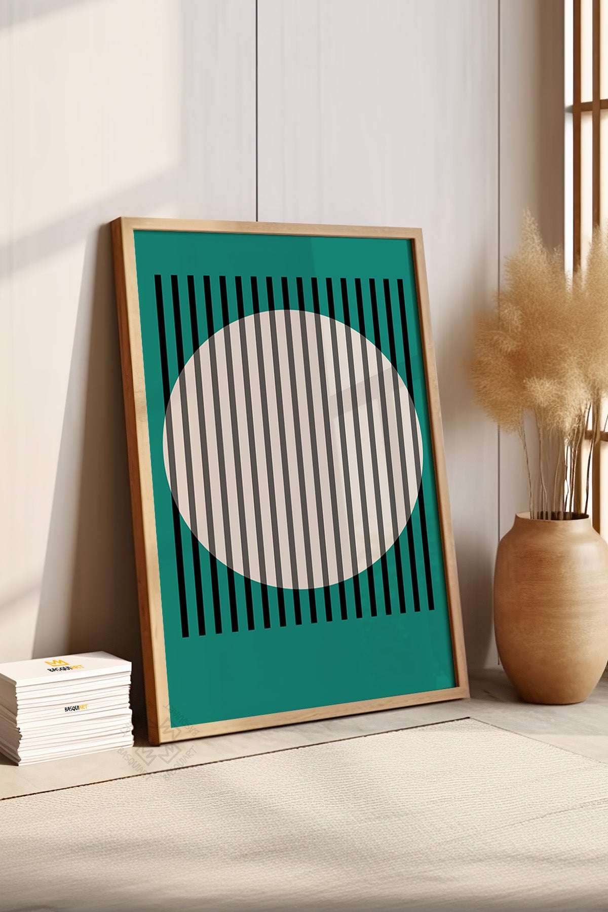 Bauhaus Serisi Ahşap Çerçeveli Poster, Tablo No:79