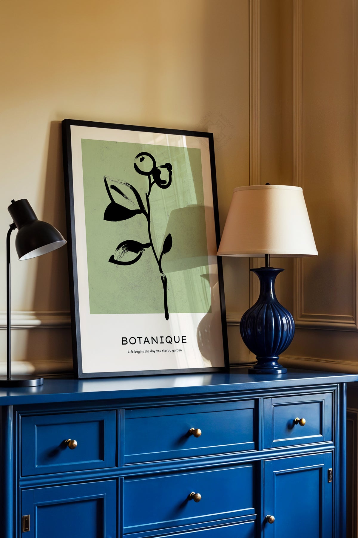 Bohemian Serisi Siyah Çerçeveli Poster, Tablo No:44