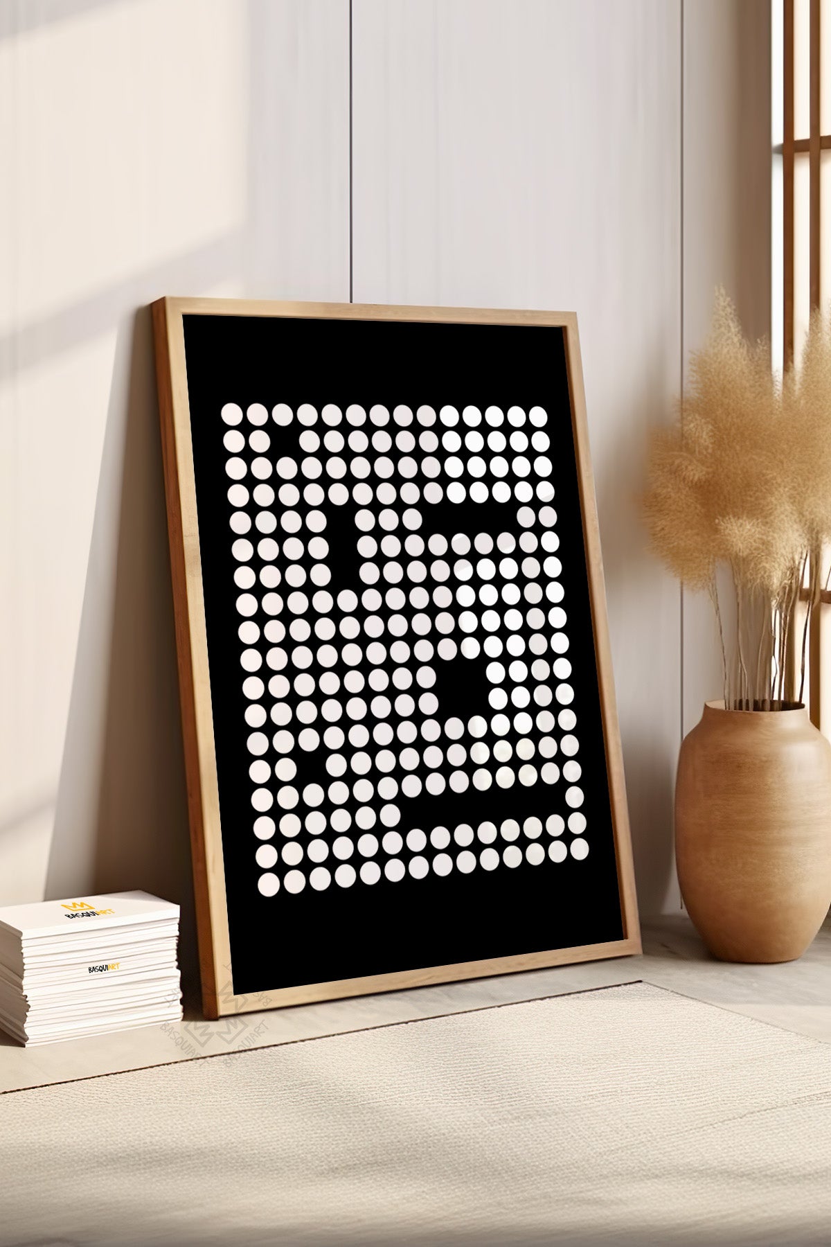 Bauhaus Serisi Ahşap Çerçeveli Poster, Tablo No:40