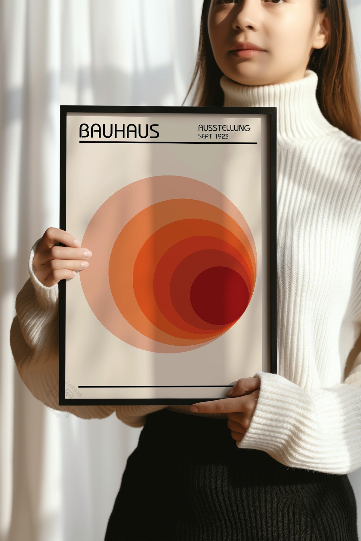 Bauhaus Serisi Siyah Çerçeveli Poster, Tablo No:26