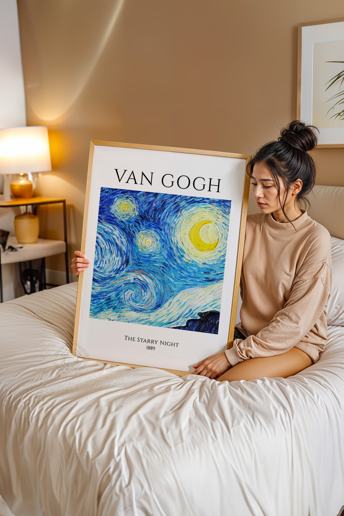 Vincent Van Gogh Serisi Ahşap Çerçeveli Poster, Tablo Duvar Dekoru No:2