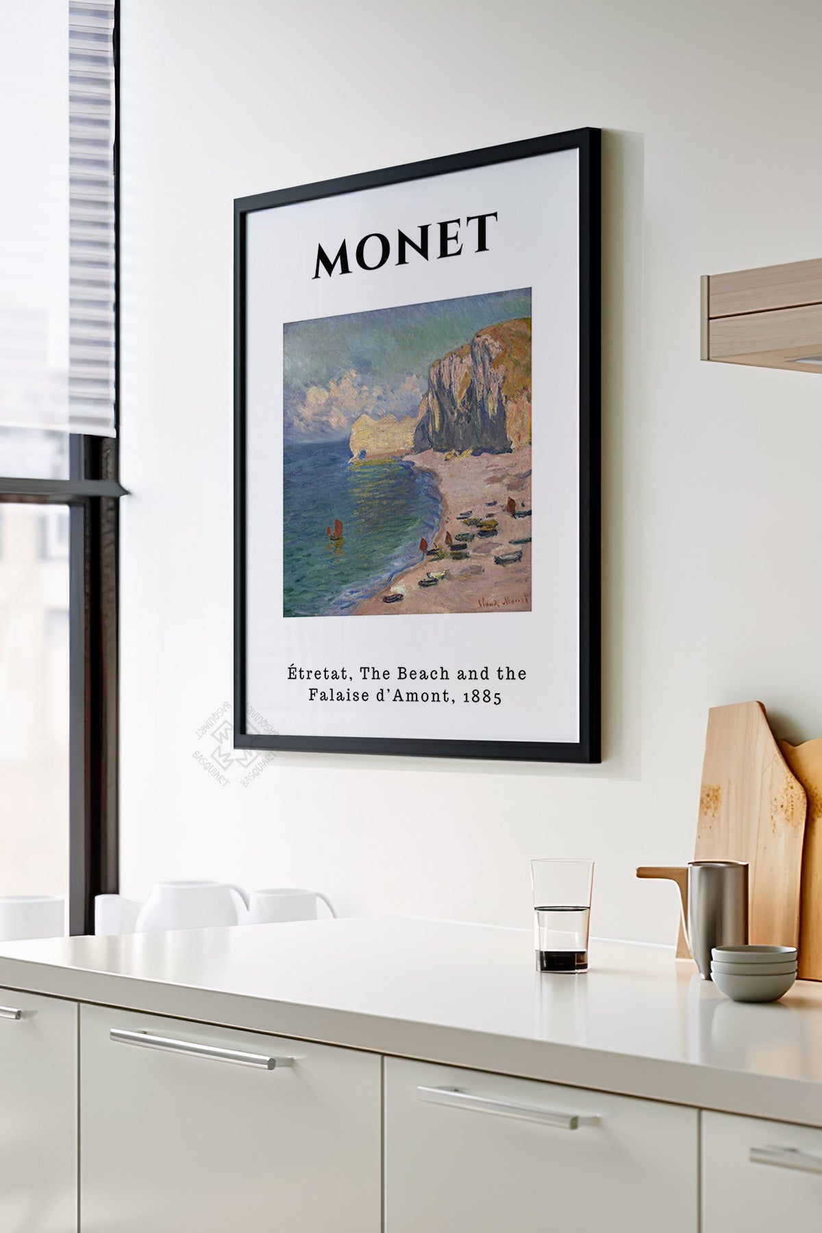 Claude Monet Serisi Siyah Çerçeveli Poster, Tablo Duvar Dekoru No:4
