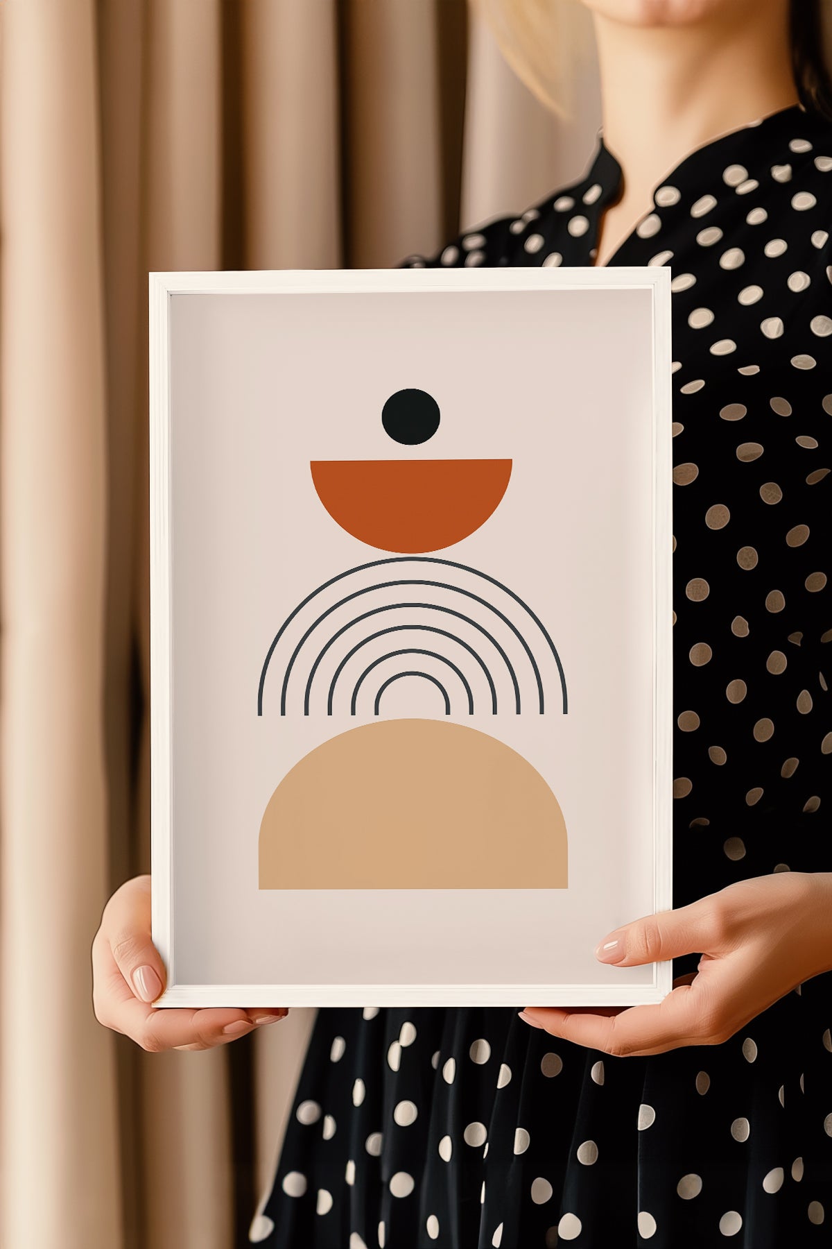 Bohemian Serisi Beyaz Çerçeveli Poster, Tablo No:17
