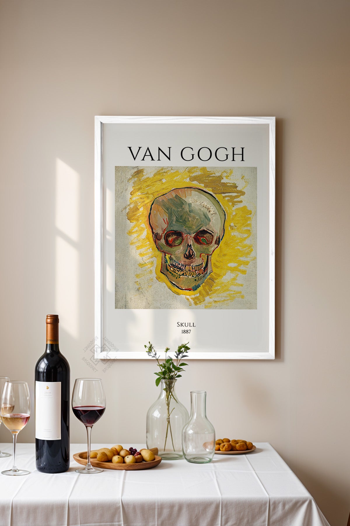 Vincent Van Gogh Serisi Beyaz Çerçeveli Poster, Tablo Duvar Dekoru No:30