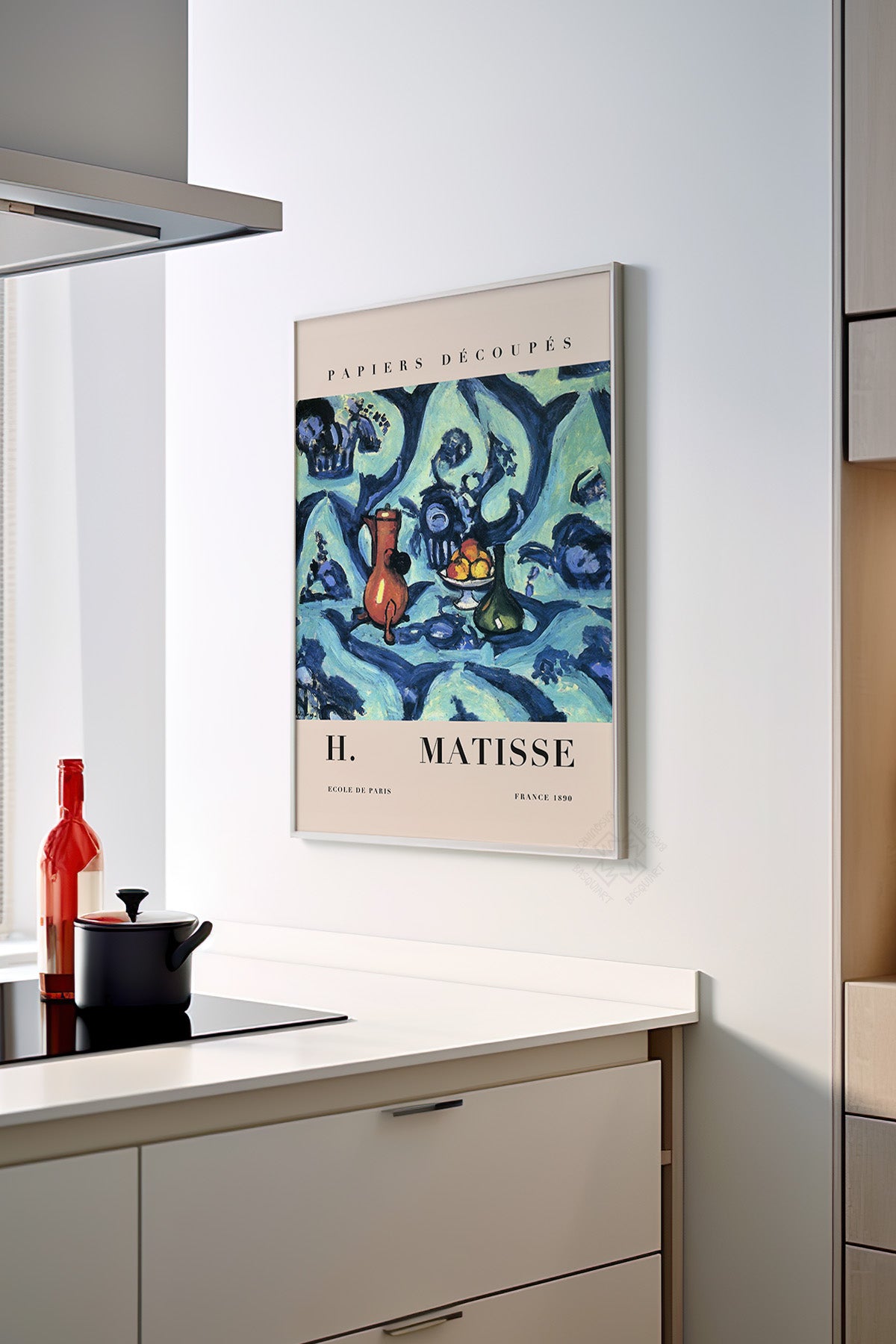 Henri Matisse Serisi Beyaz Çerçeveli Poster, Tablo Duvar Dekoru No:21